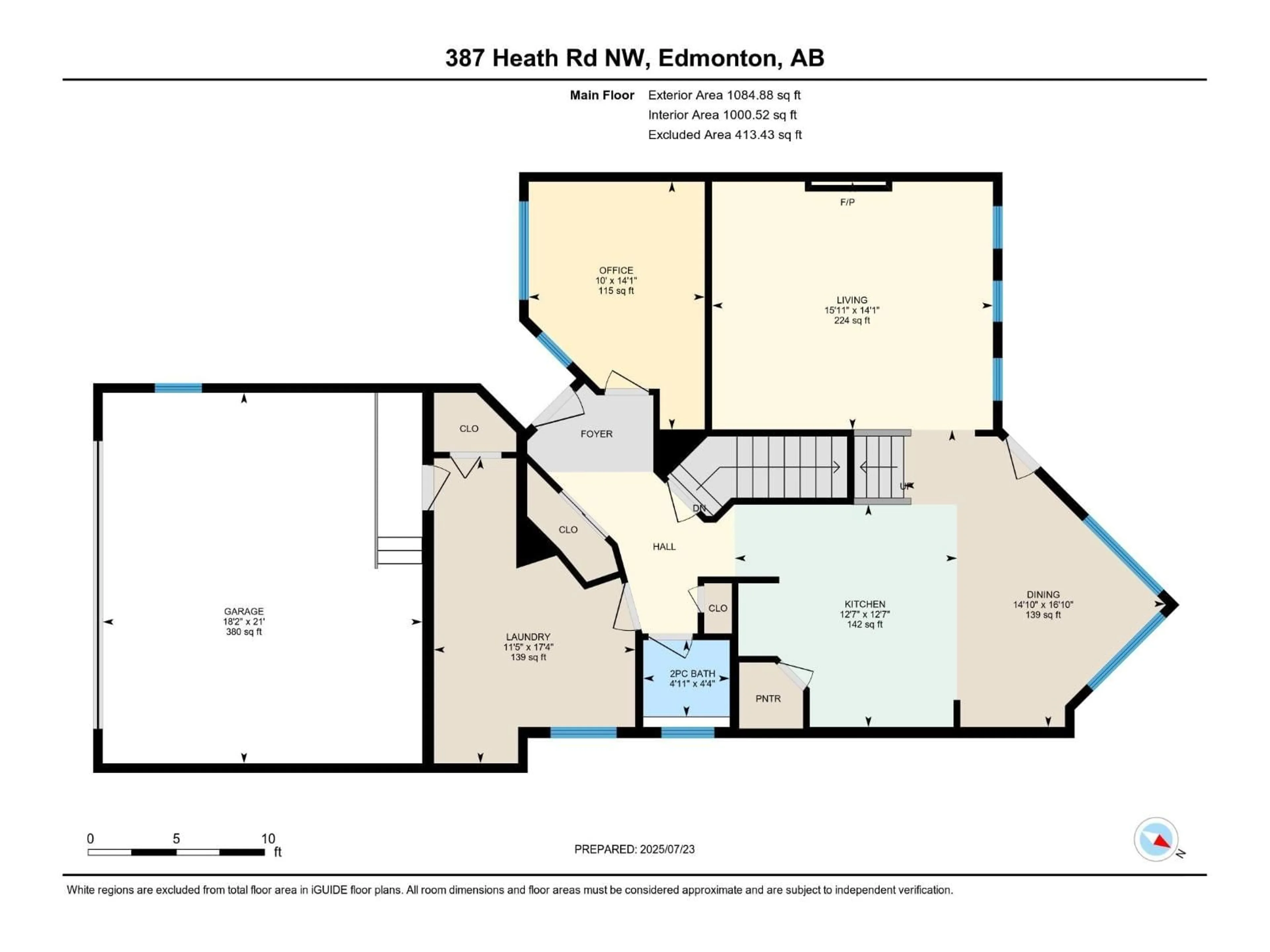 Floor plan for 387 HEATH RD, Edmonton Alberta T6R2T8