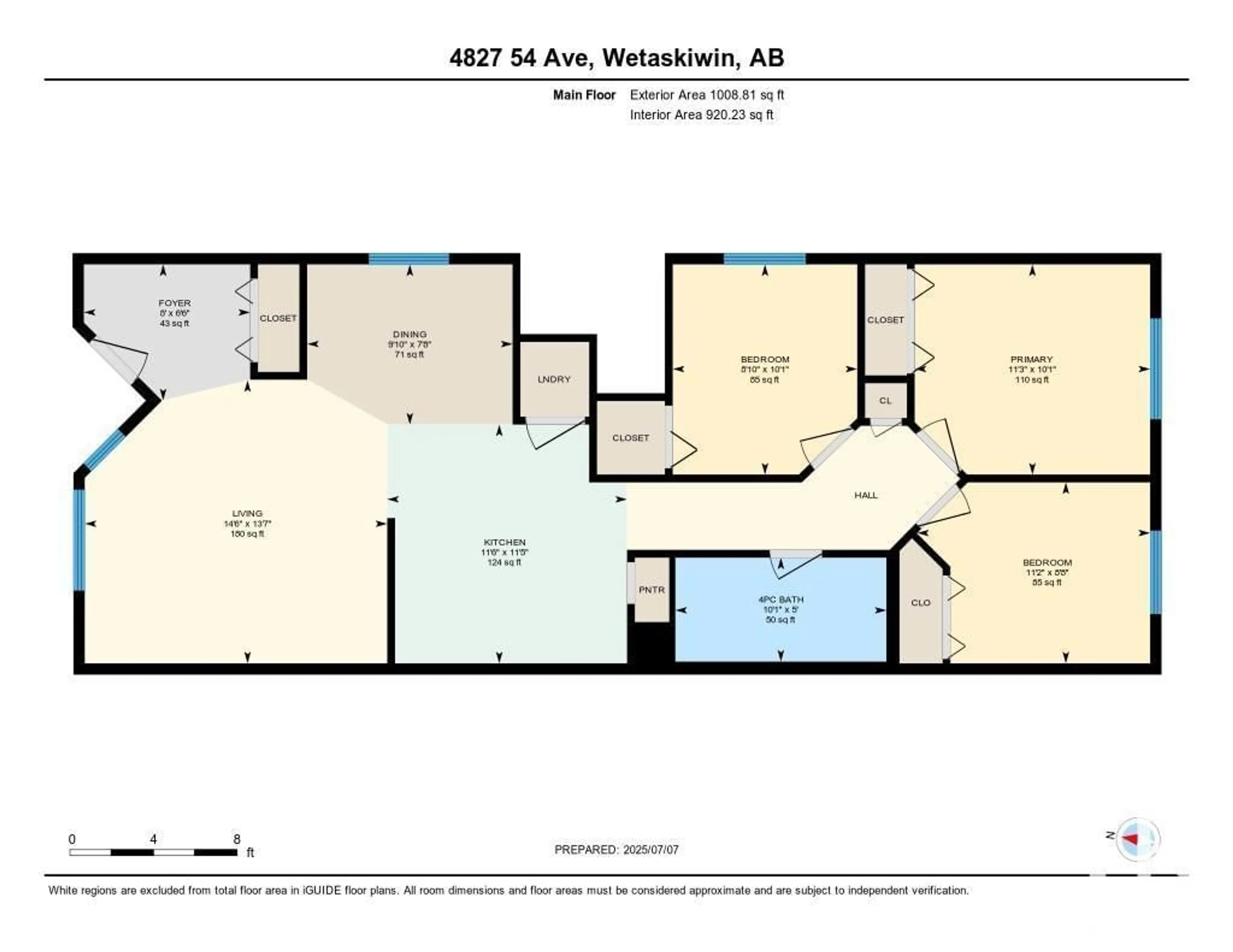 Floor plan for 4827 54 AV, Wetaskiwin Alberta T9A3P9
