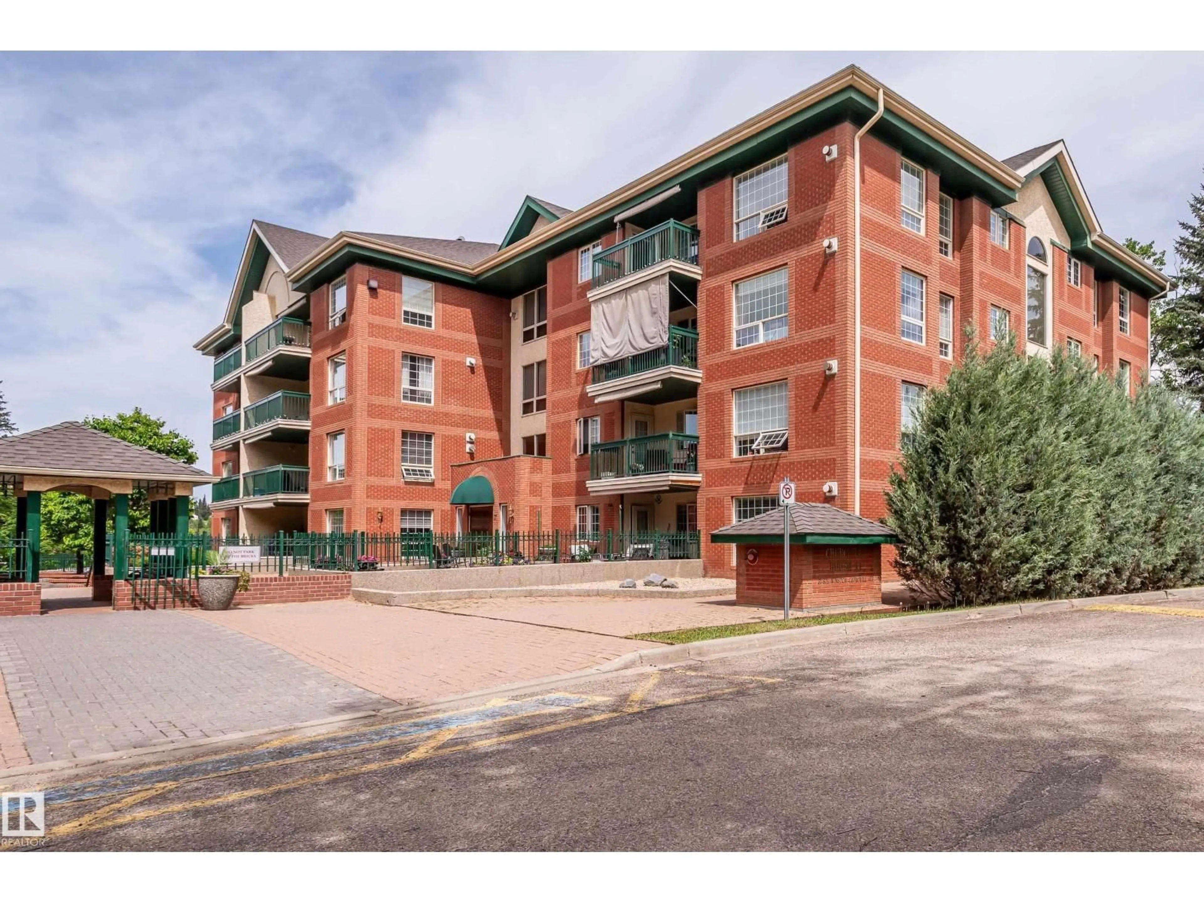 A pic from outside/outdoor area/front of a property/back of a property/a pic from drone, unknown for #102 - 37 SIR WINSTON CHURCHILL AV, St. Albert Alberta T8N0G3