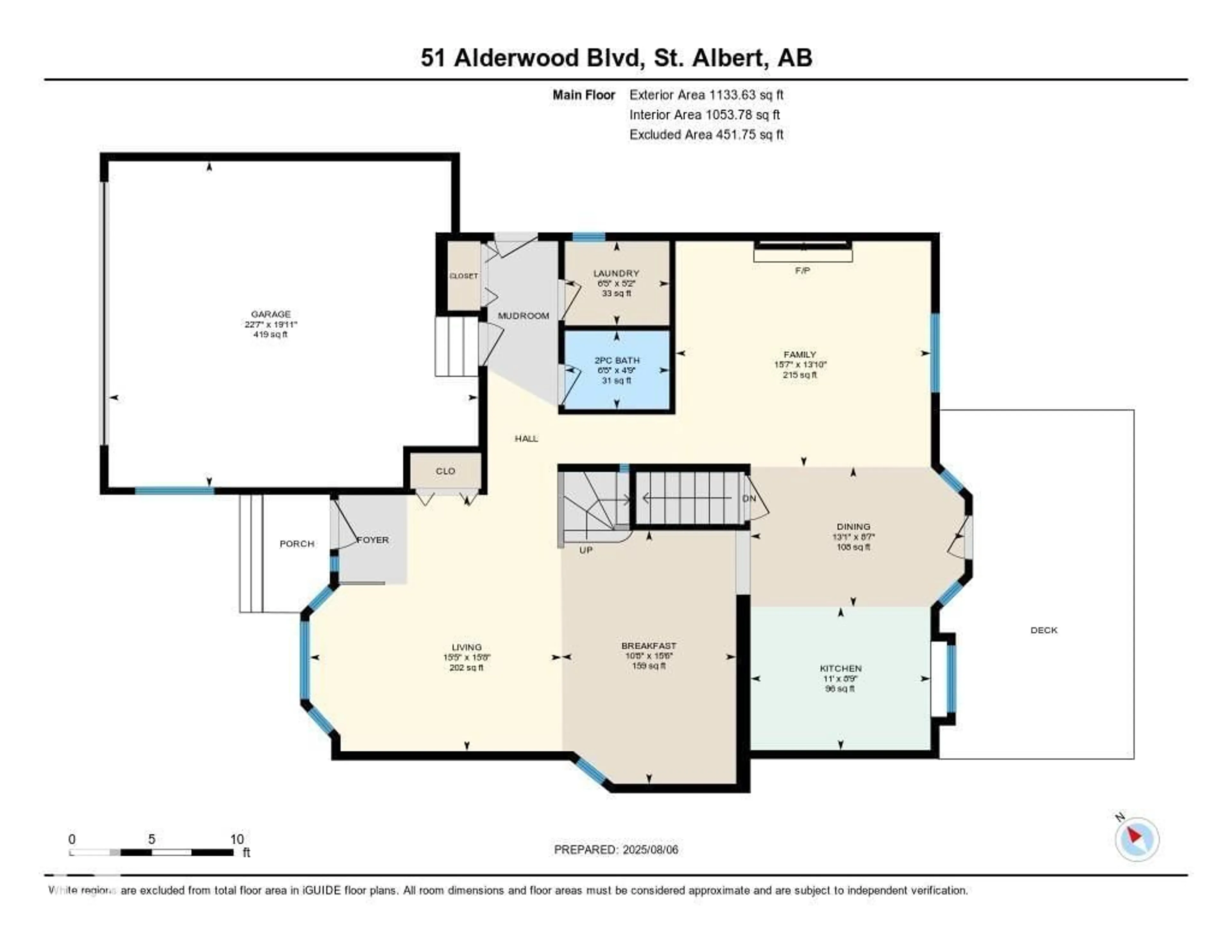 Floor plan for 51 ALDERWOOD BLVD, St. Albert Alberta T8N3M4