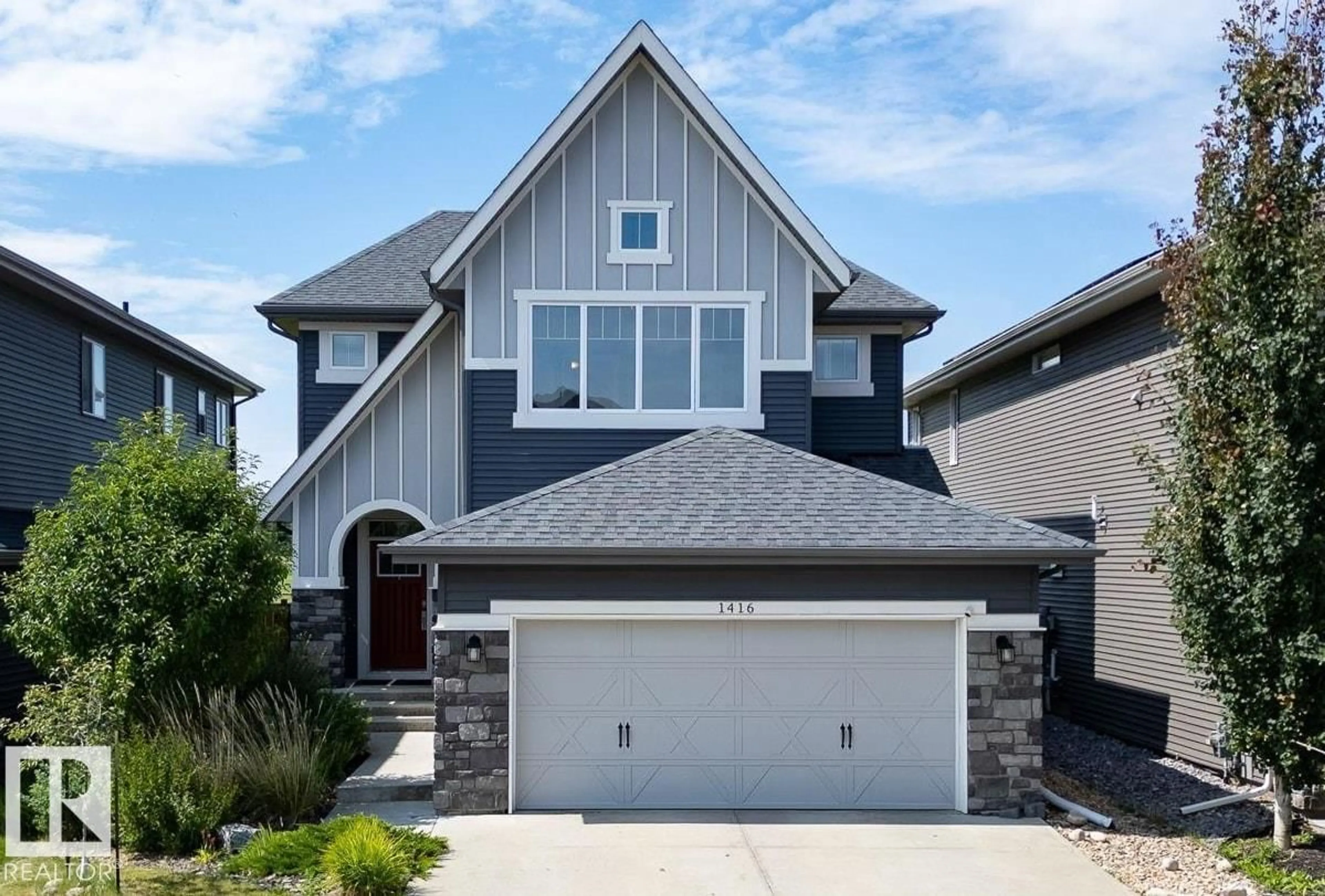 Home with vinyl exterior material, street for SW - 1416 161 ST, Edmonton Alberta T6W3P4