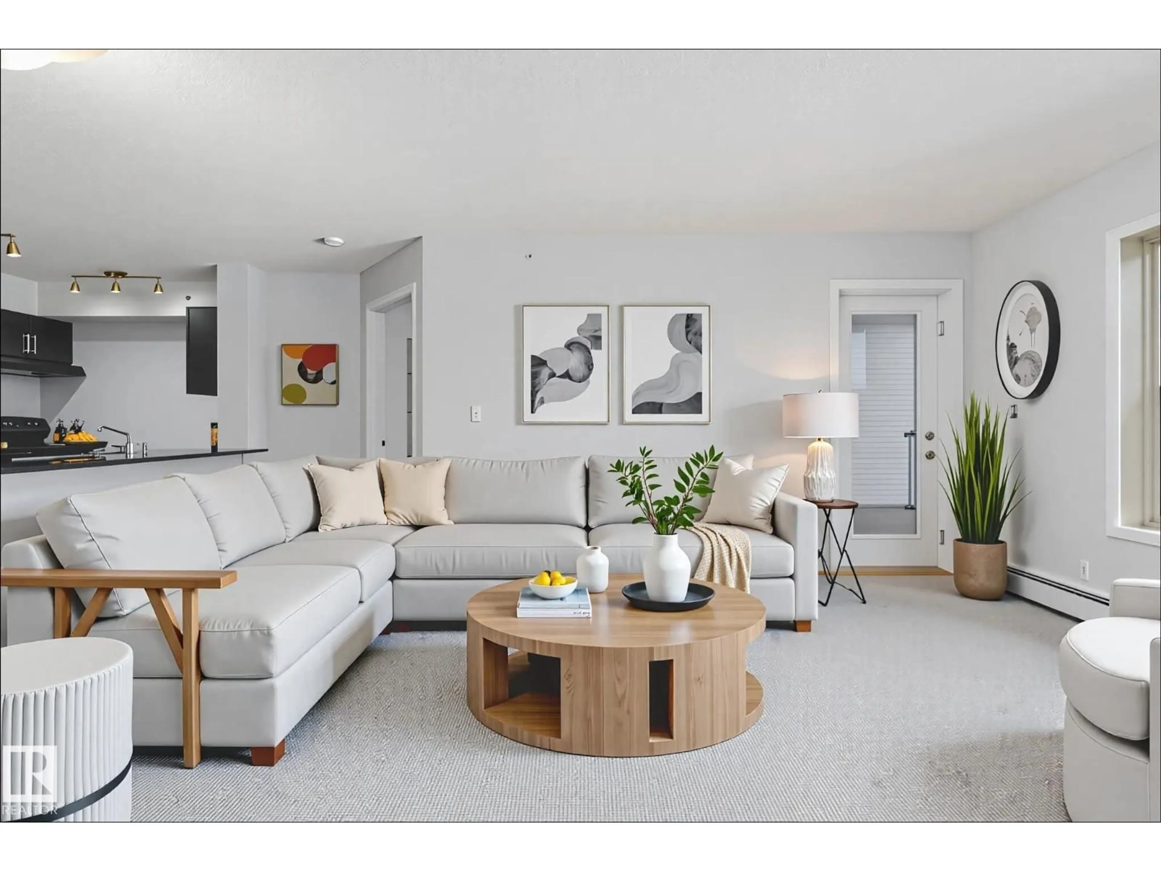 Living room with furniture, unknown for #404 - 11820 22 AV, Edmonton Alberta T6W2A2