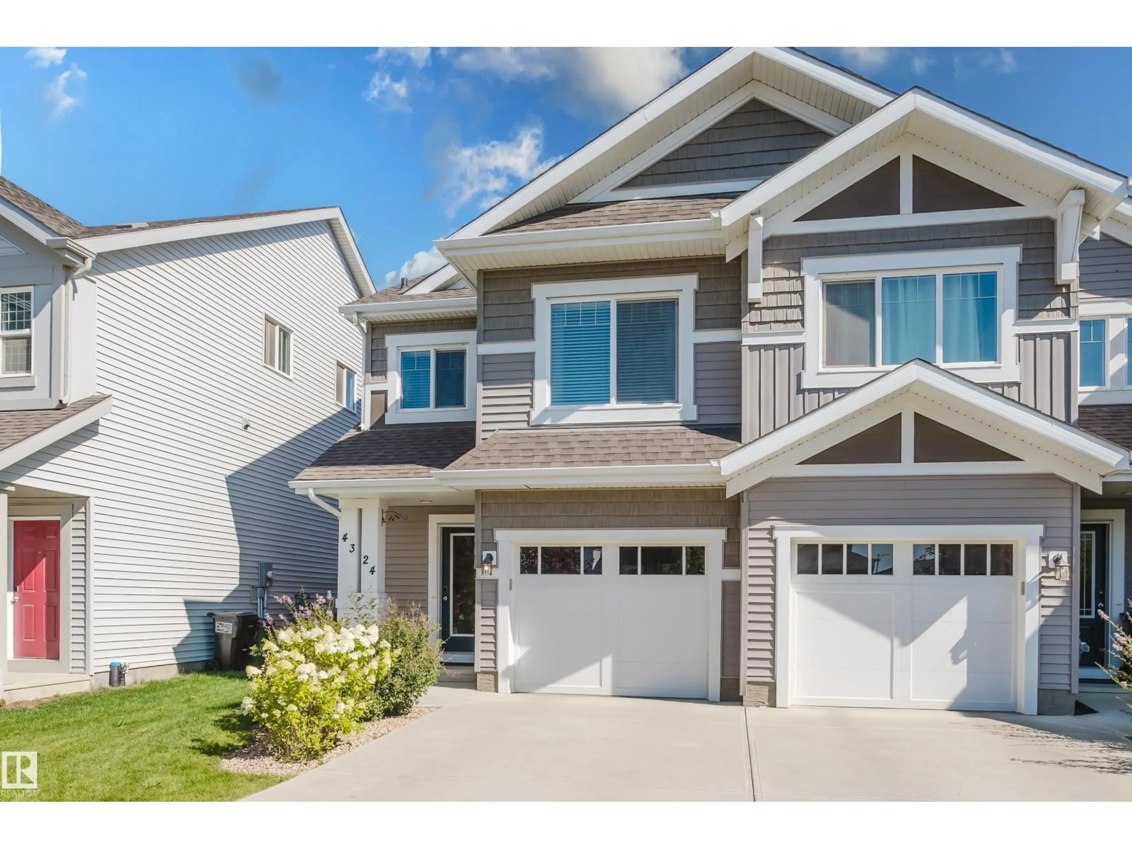 Home with vinyl exterior material, street for 4324 COOKE LN, Edmonton Alberta T6W4M7