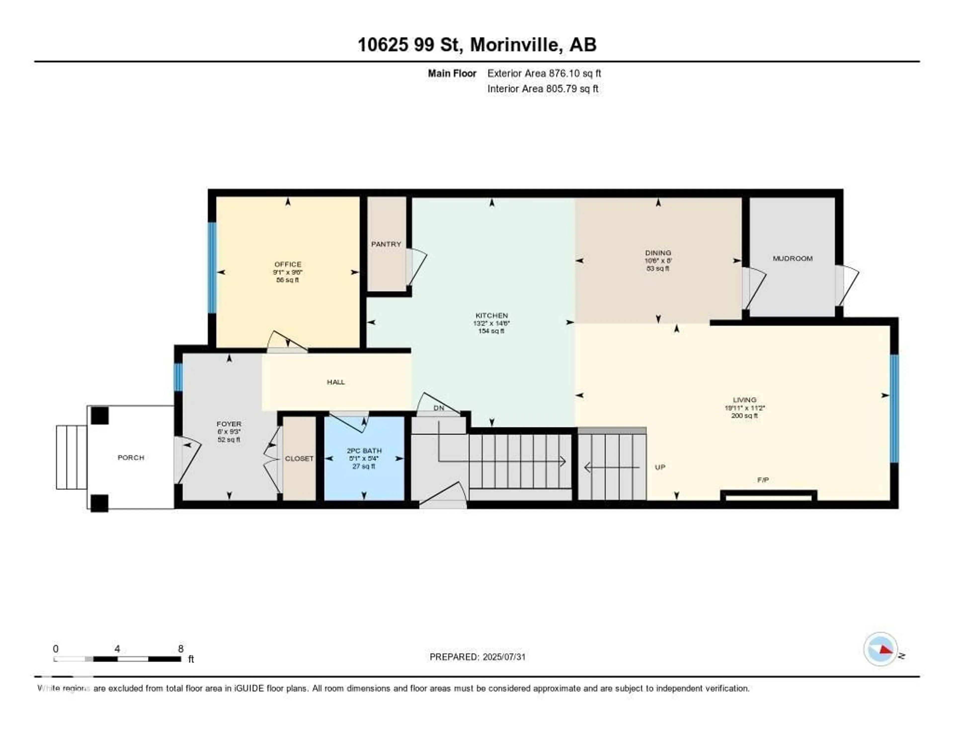 Floor plan for 10625 99 ST, Morinville Alberta T8R2P1