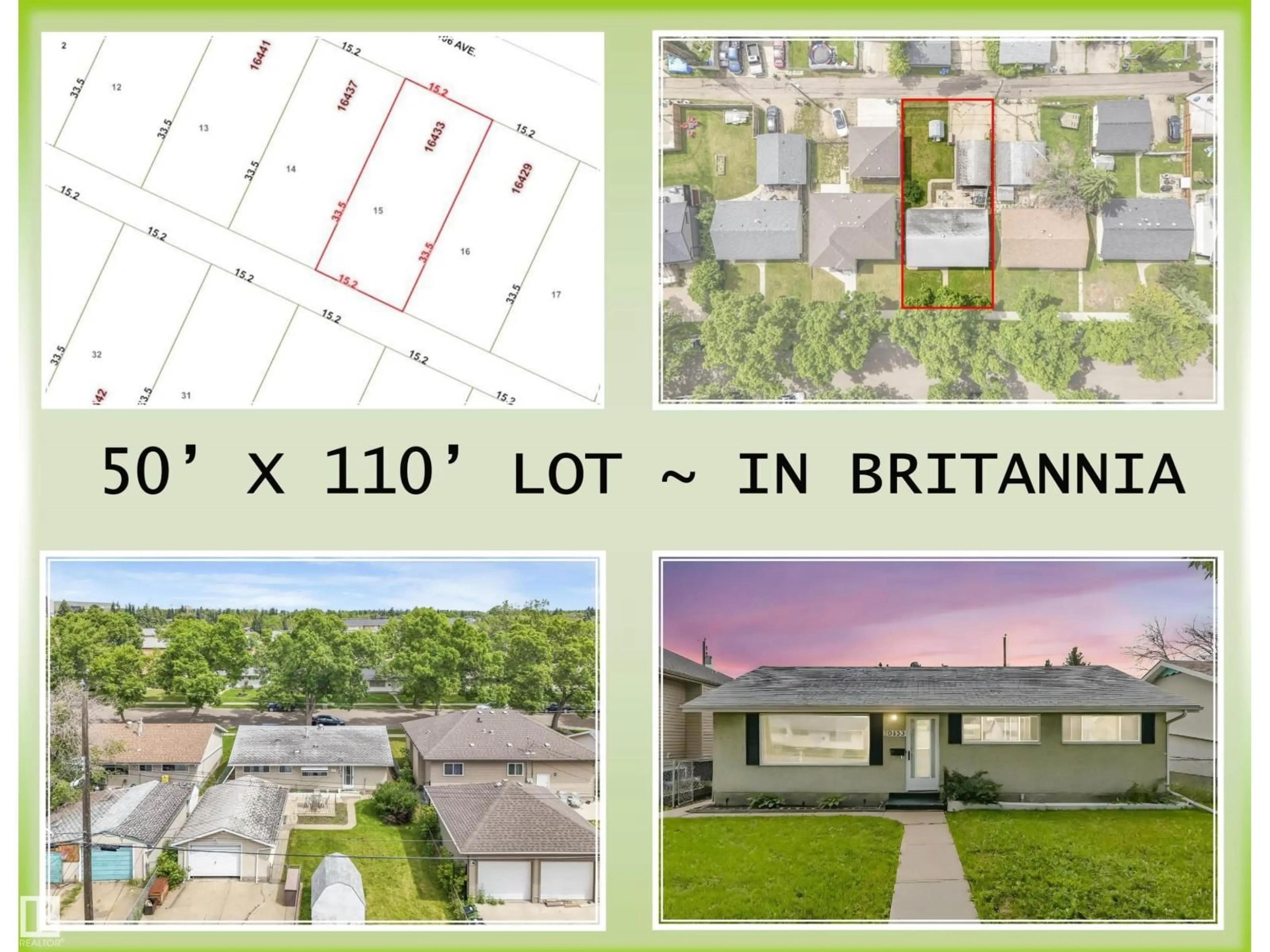 A pic from outside/outdoor area/front of a property/back of a property/a pic from drone, unknown for 16433 106 AV, Edmonton Alberta T5X0X1