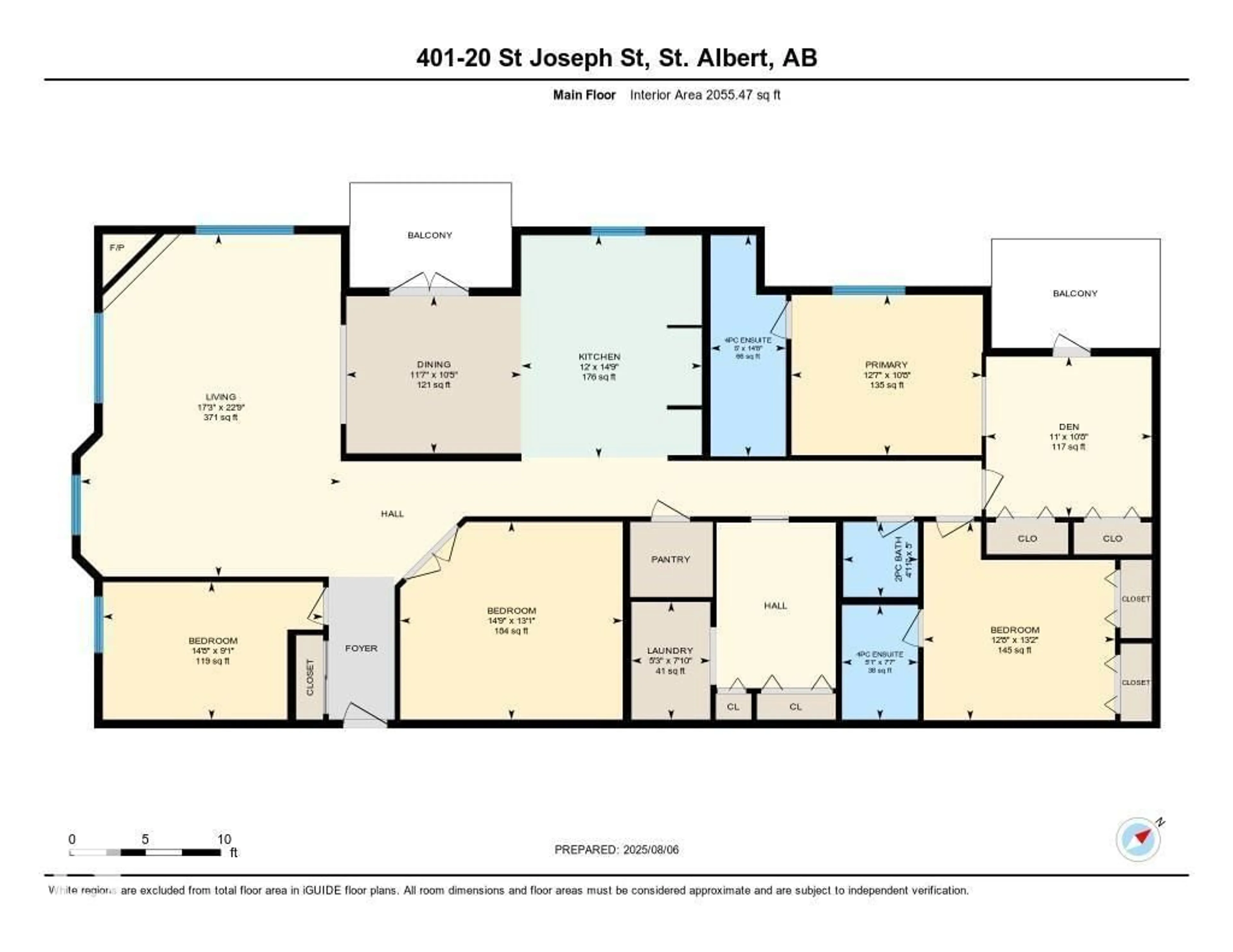 Floor plan for 20 - 401 JOSEPH ST, St. Albert Alberta T8N6M5