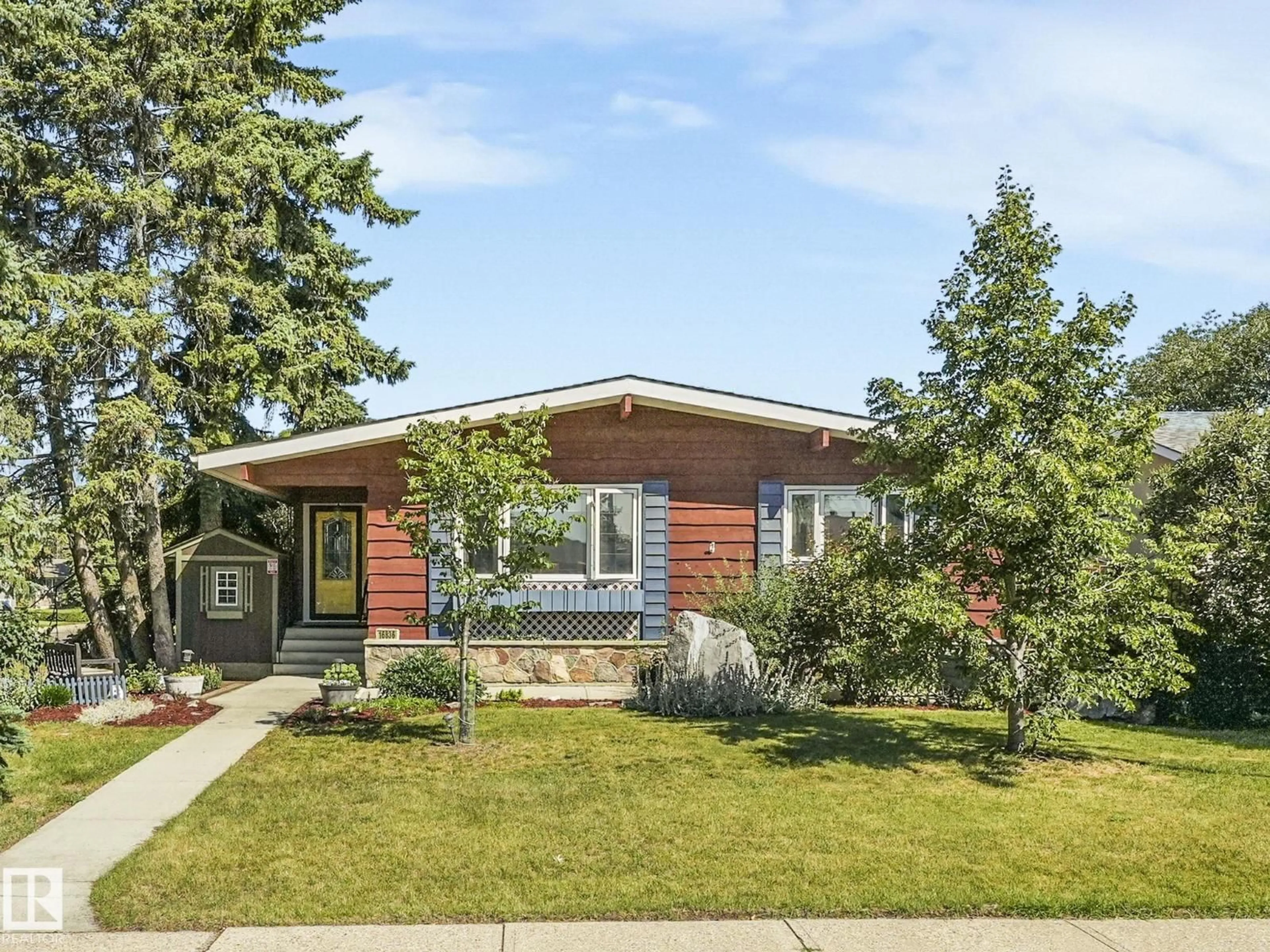 Home with brick exterior material, street for 16836 96 AV, Edmonton Alberta T5P0E3