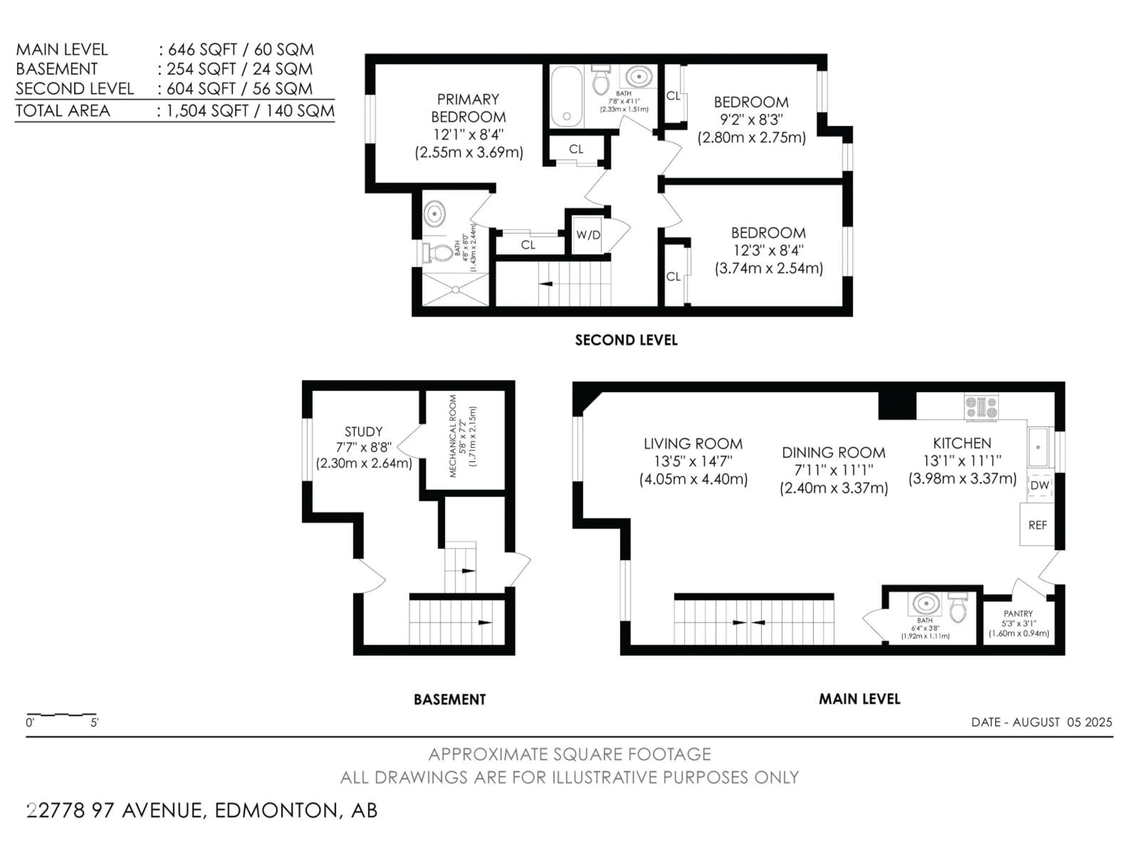 Floor plan for 22778 97 AV, Edmonton Alberta T5T7S6