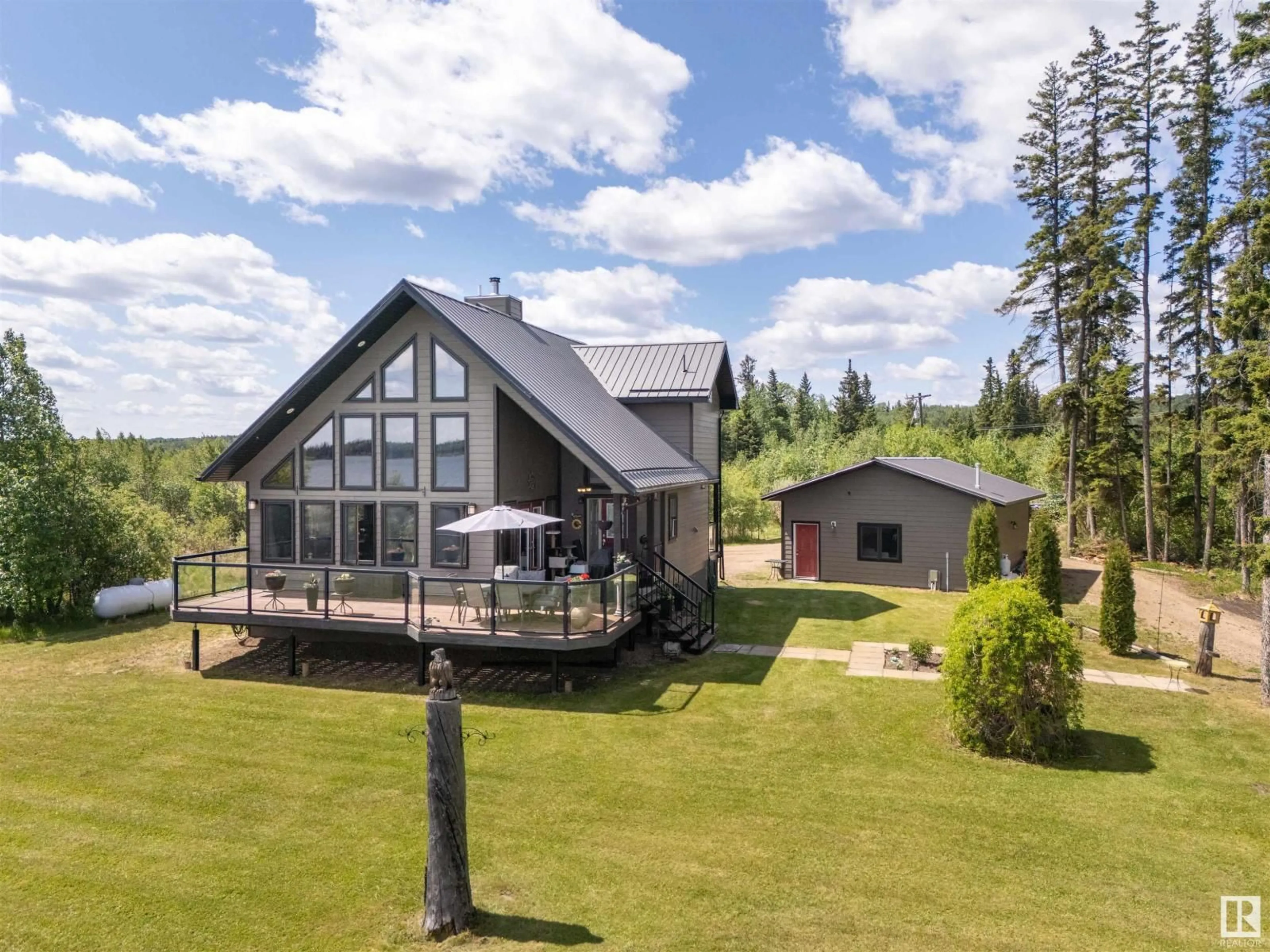 A pic from outside/outdoor area/front of a property/back of a property/a pic from drone, unknown for 43123 TWP RD 642 A, Rural Bonnyville M.D. Alberta T9M1P3