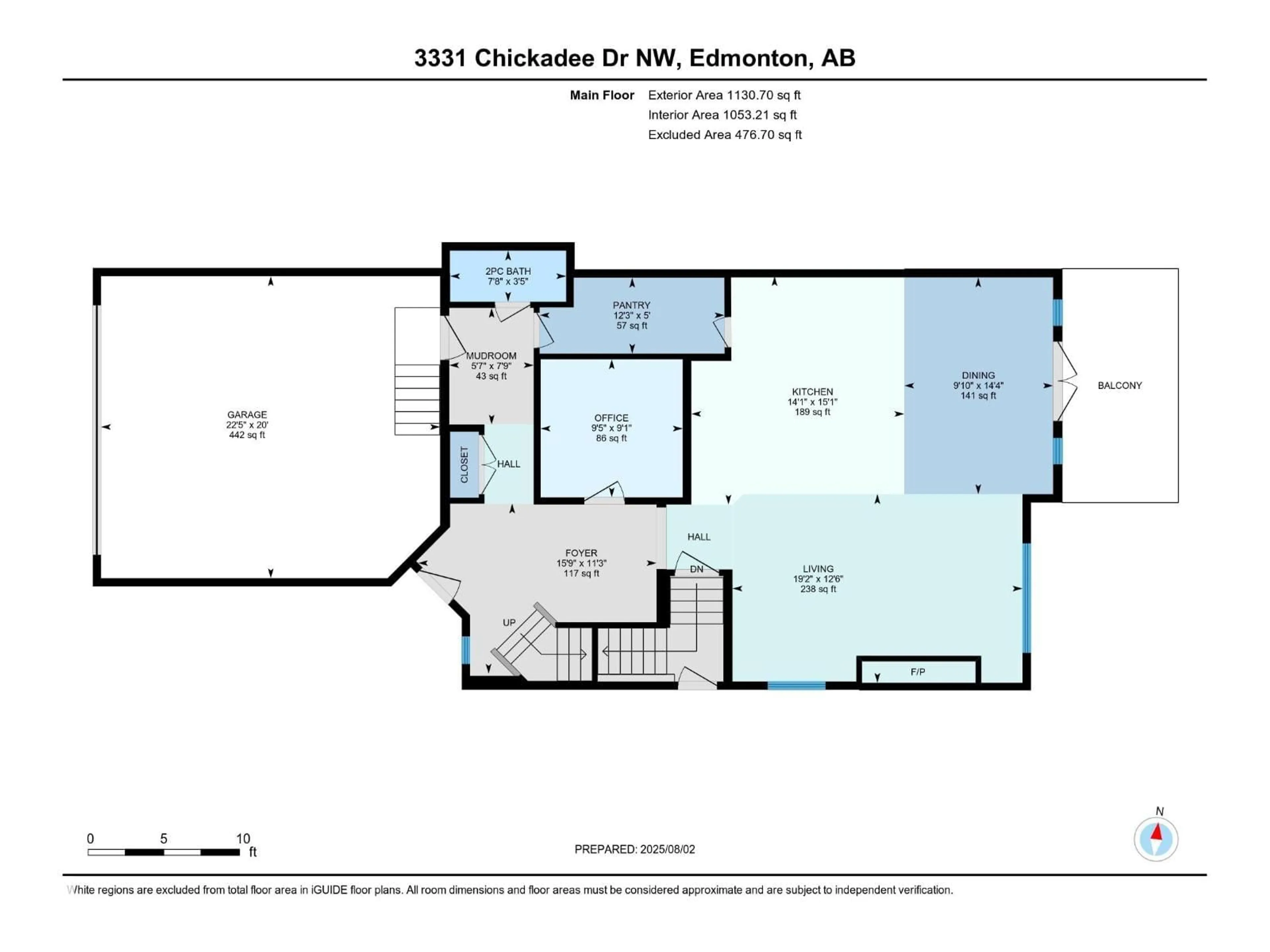 Floor plan for 3331 CHICKADEE DRIVE, Edmonton Alberta T5V1R5