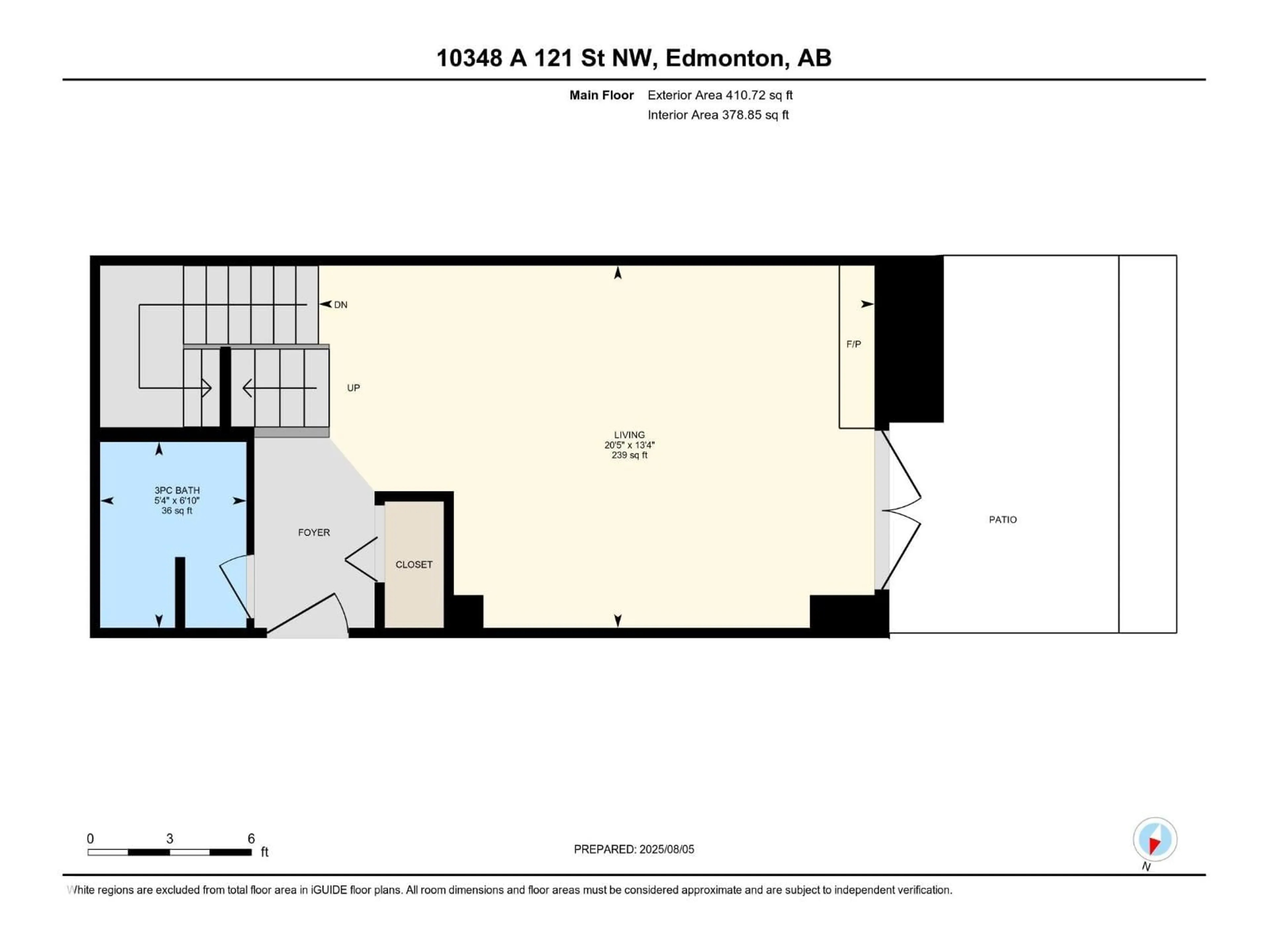 Floor plan for NW - 10348A 121 ST, Edmonton Alberta T5N1K8
