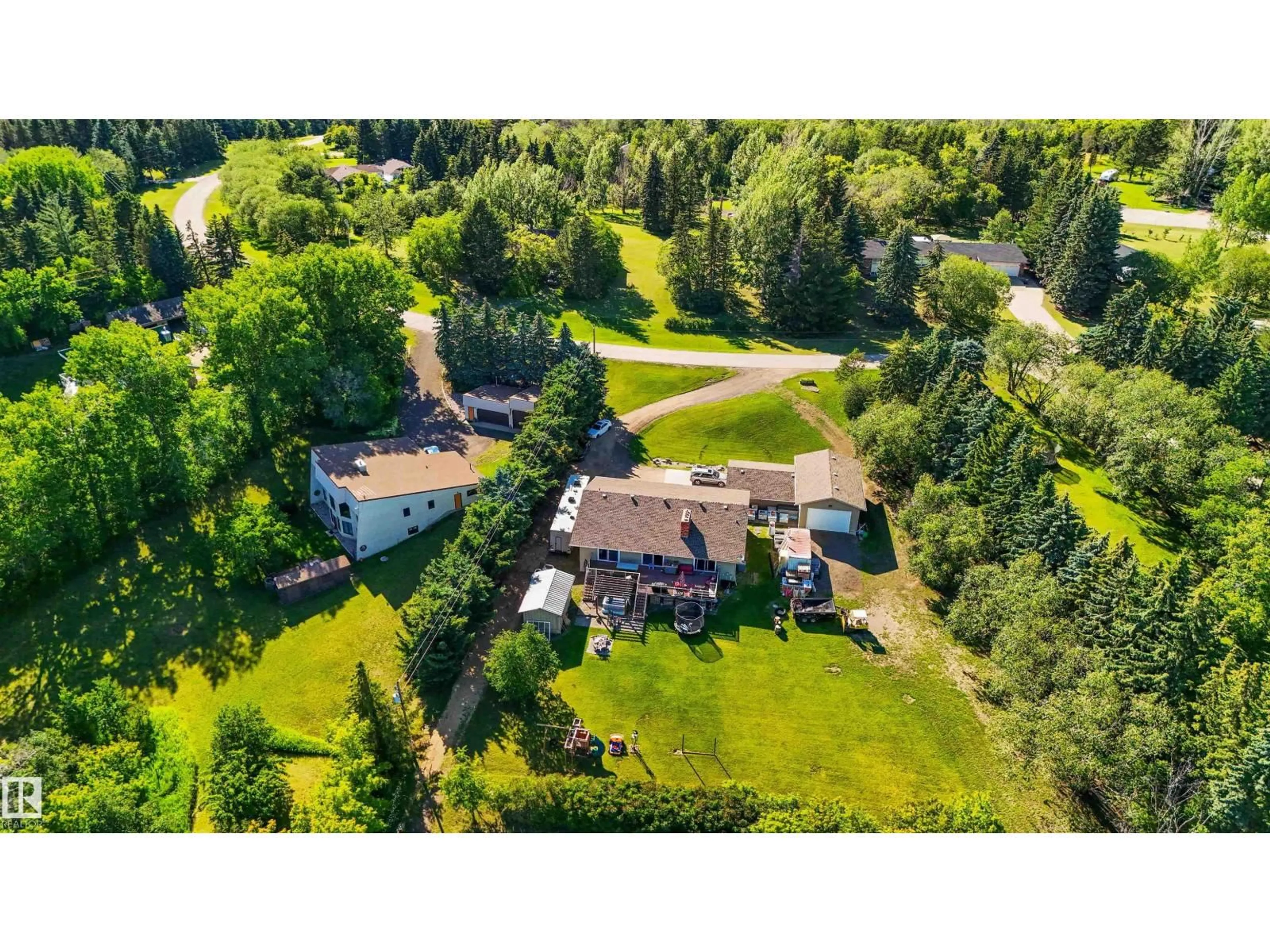 A pic from outside/outdoor area/front of a property/back of a property/a pic from drone, unknown for 55305 RGE ROAD 242, Rural Sturgeon County Alberta T5E5S7