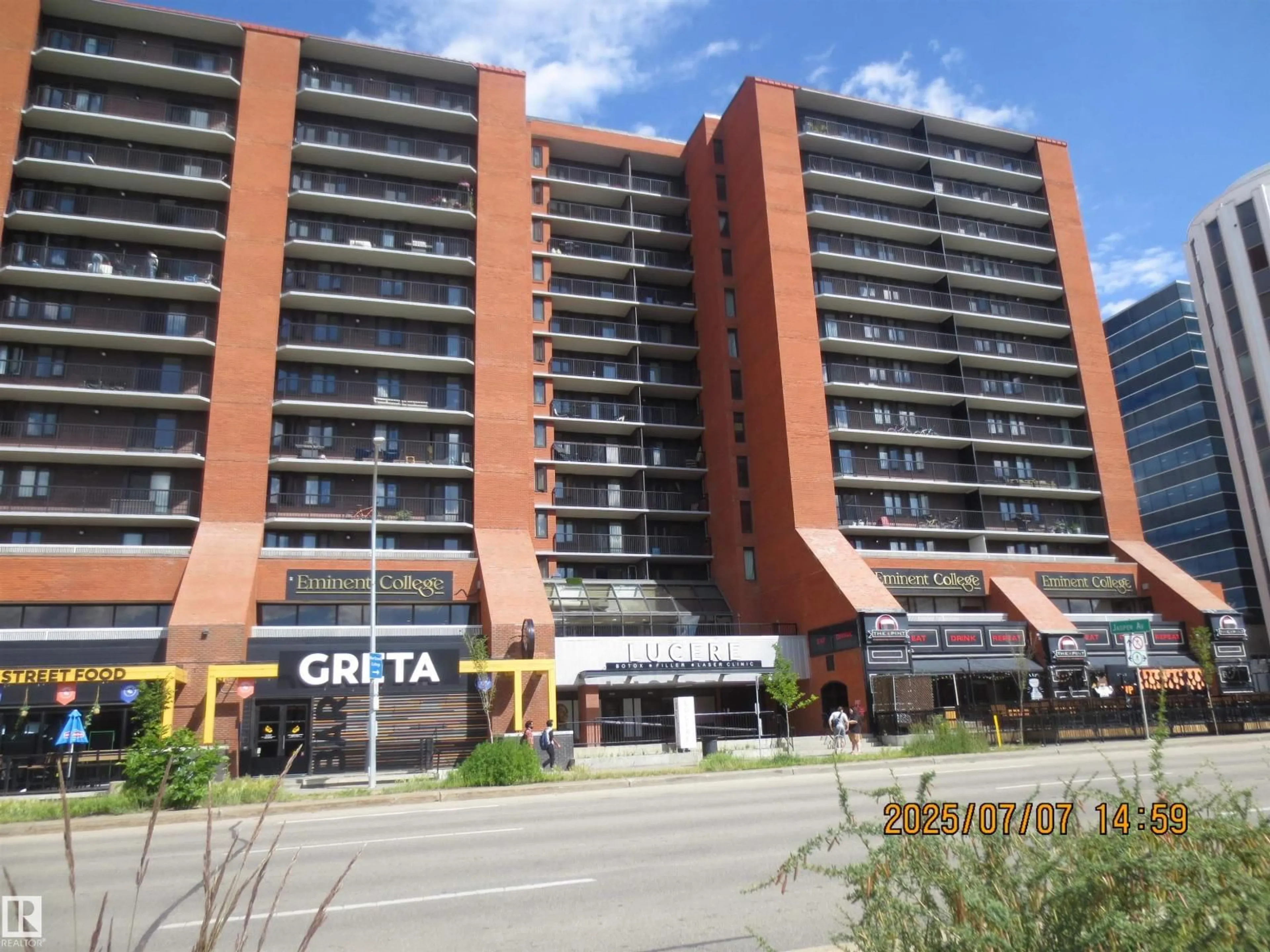 Patio, street for #807 - 10145 109 STREET, Edmonton Alberta T5J3P1