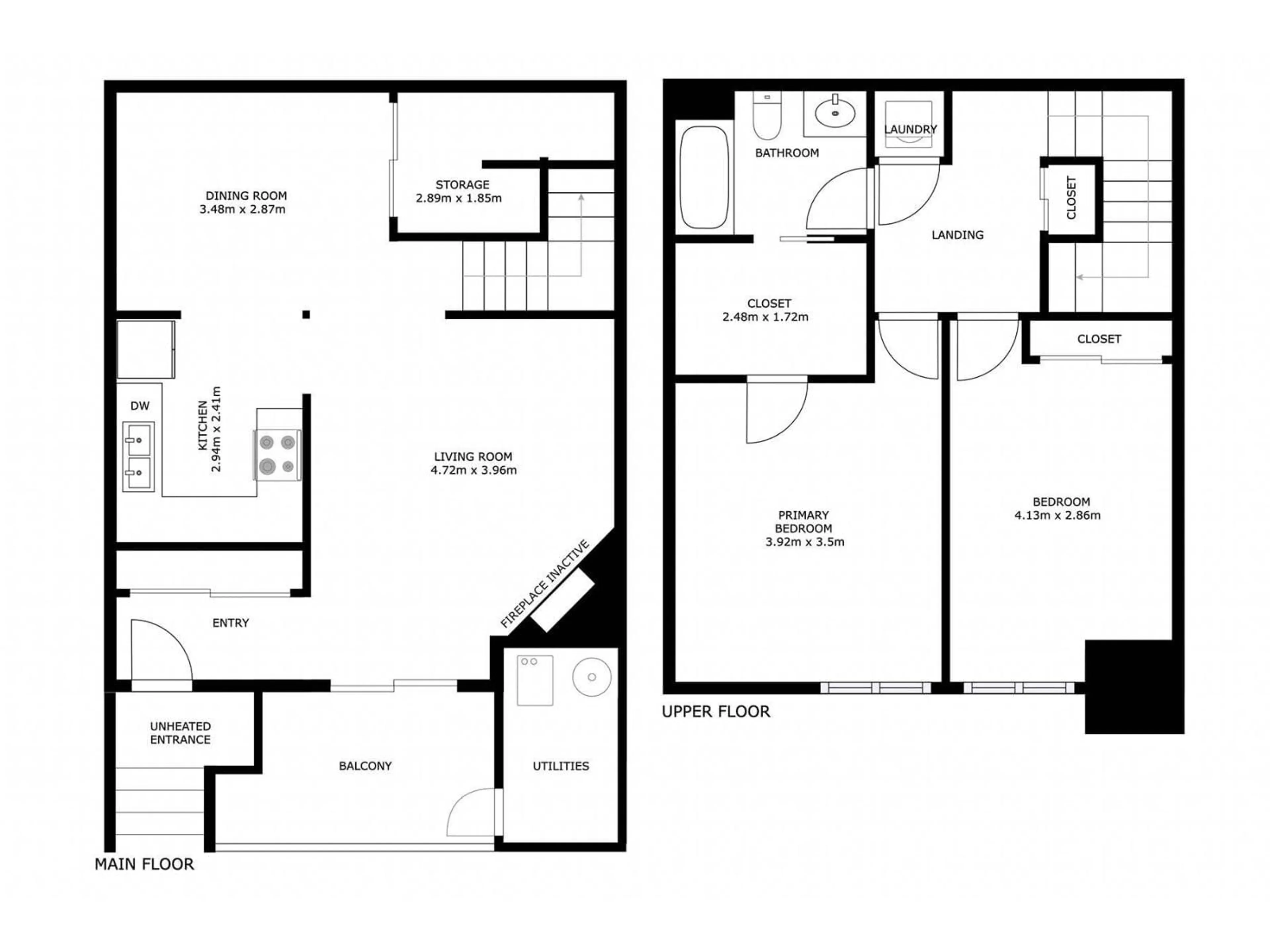 Floor plan for #107 - 10404 24 AV, Edmonton Alberta T6J4J7
