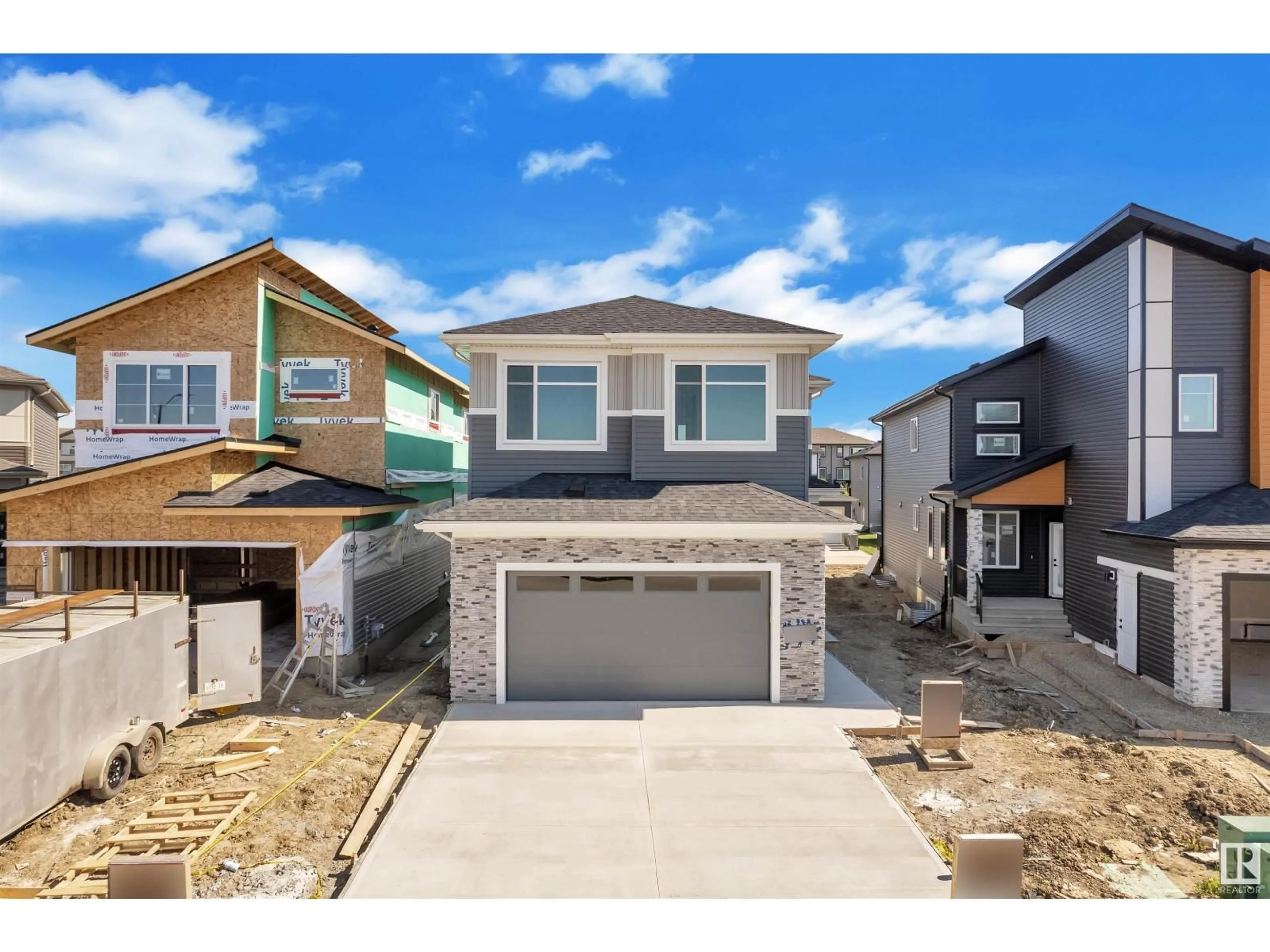 Home with vinyl exterior material, street for 123 LILAC CL, Leduc Alberta T9E1S7