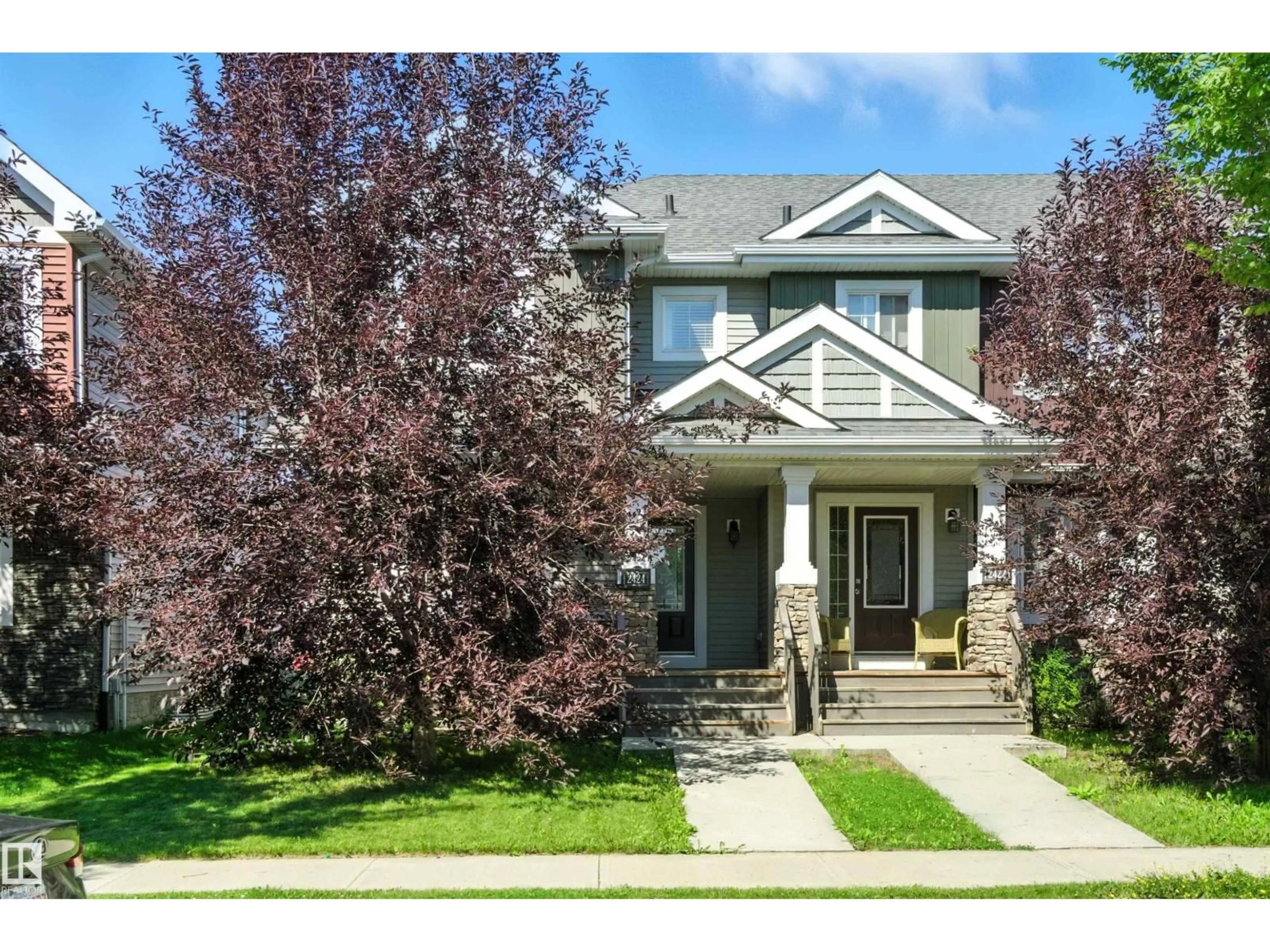 Home with vinyl exterior material, street for 2424 GLENRIDDING BV, Edmonton Alberta T6W2T4