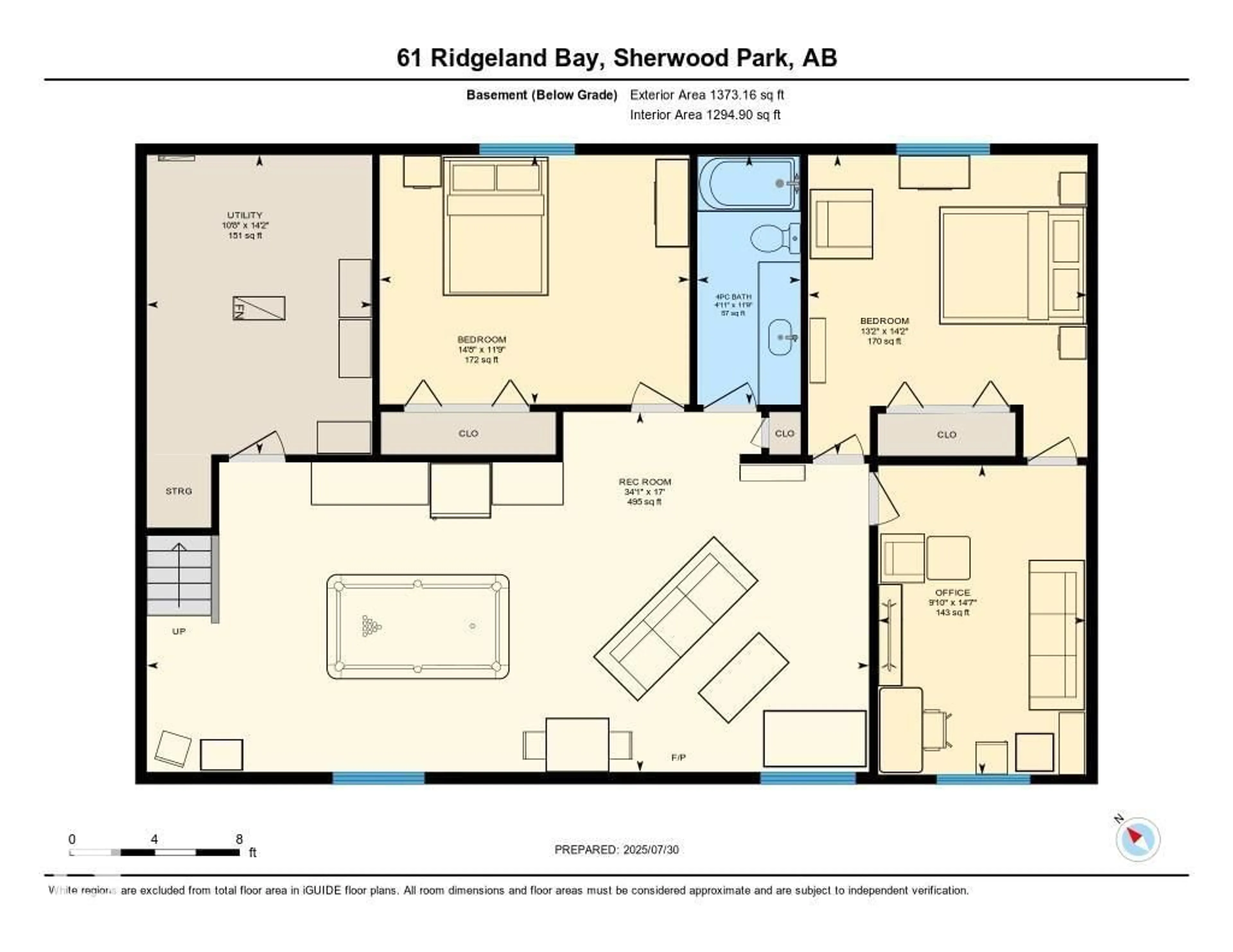 Floor plan for 61 RIDGELAND BA, Sherwood Park Alberta T8A6N6