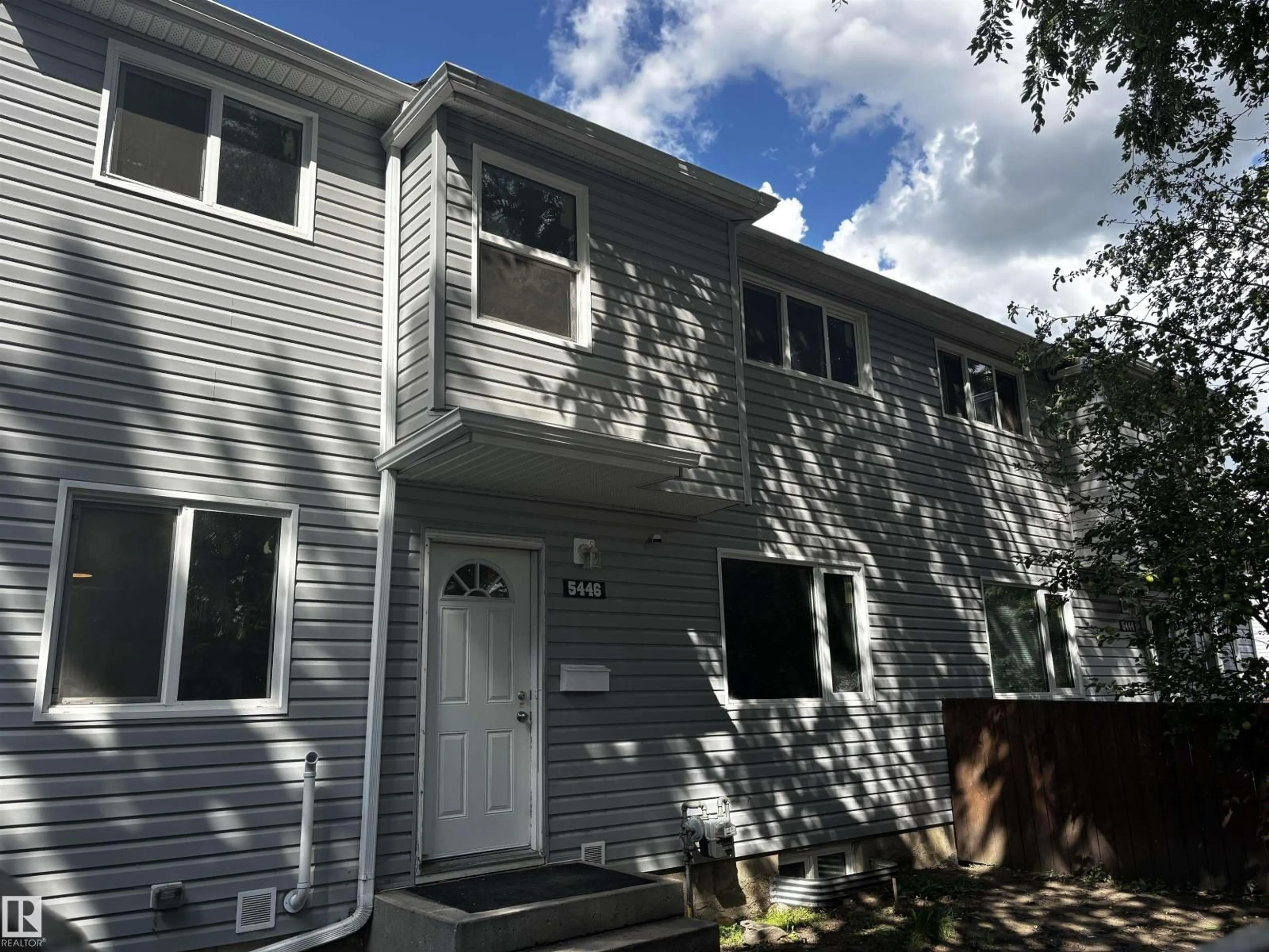 Home with vinyl exterior material, street for NW - 5446 144B AV, Edmonton Alberta T5A3N5