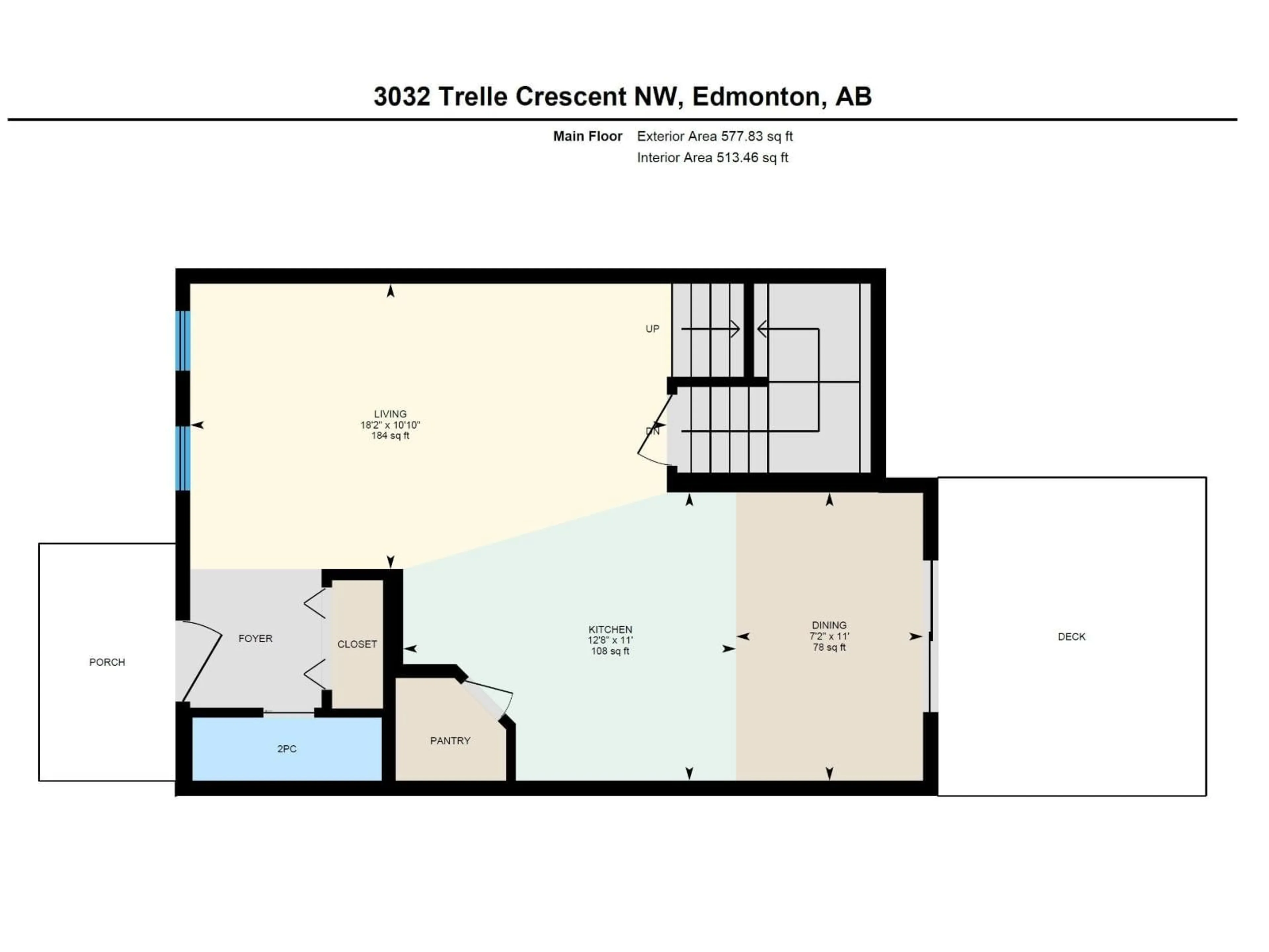 Floor plan for 3032 TRELLE CR, Edmonton Alberta T6R3M8