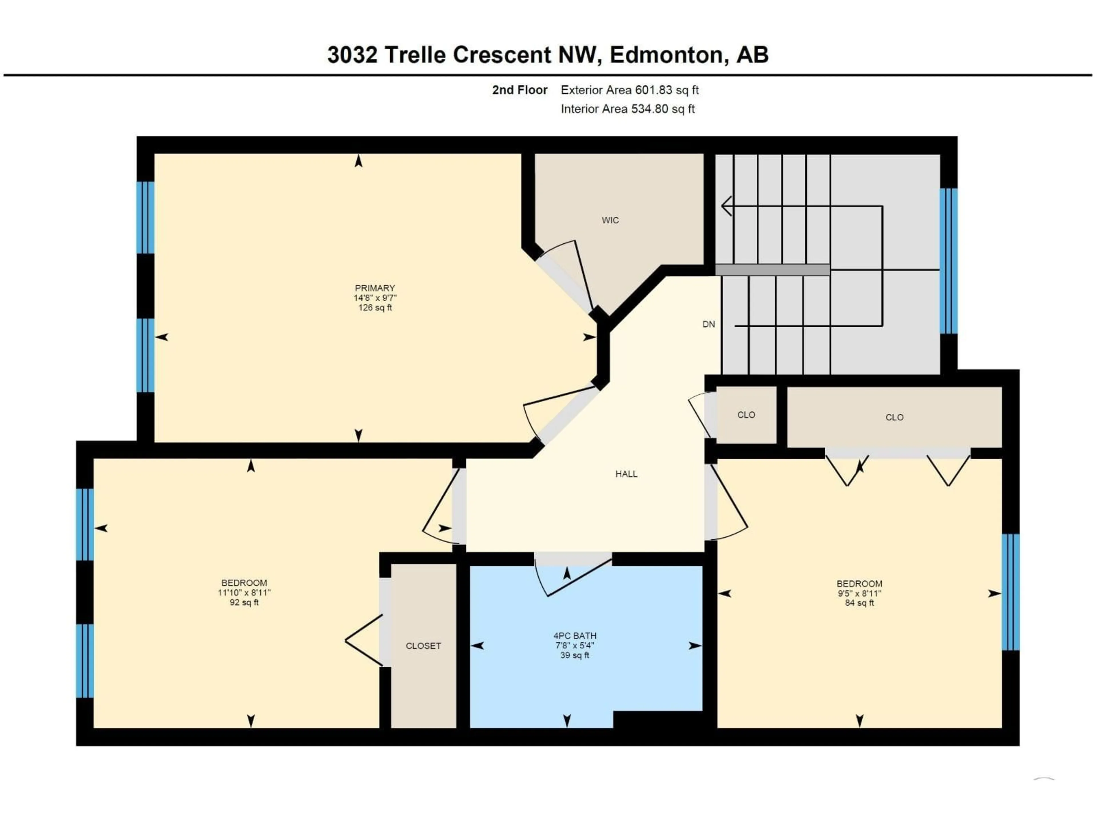 Floor plan for 3032 TRELLE CR, Edmonton Alberta T6R3M8