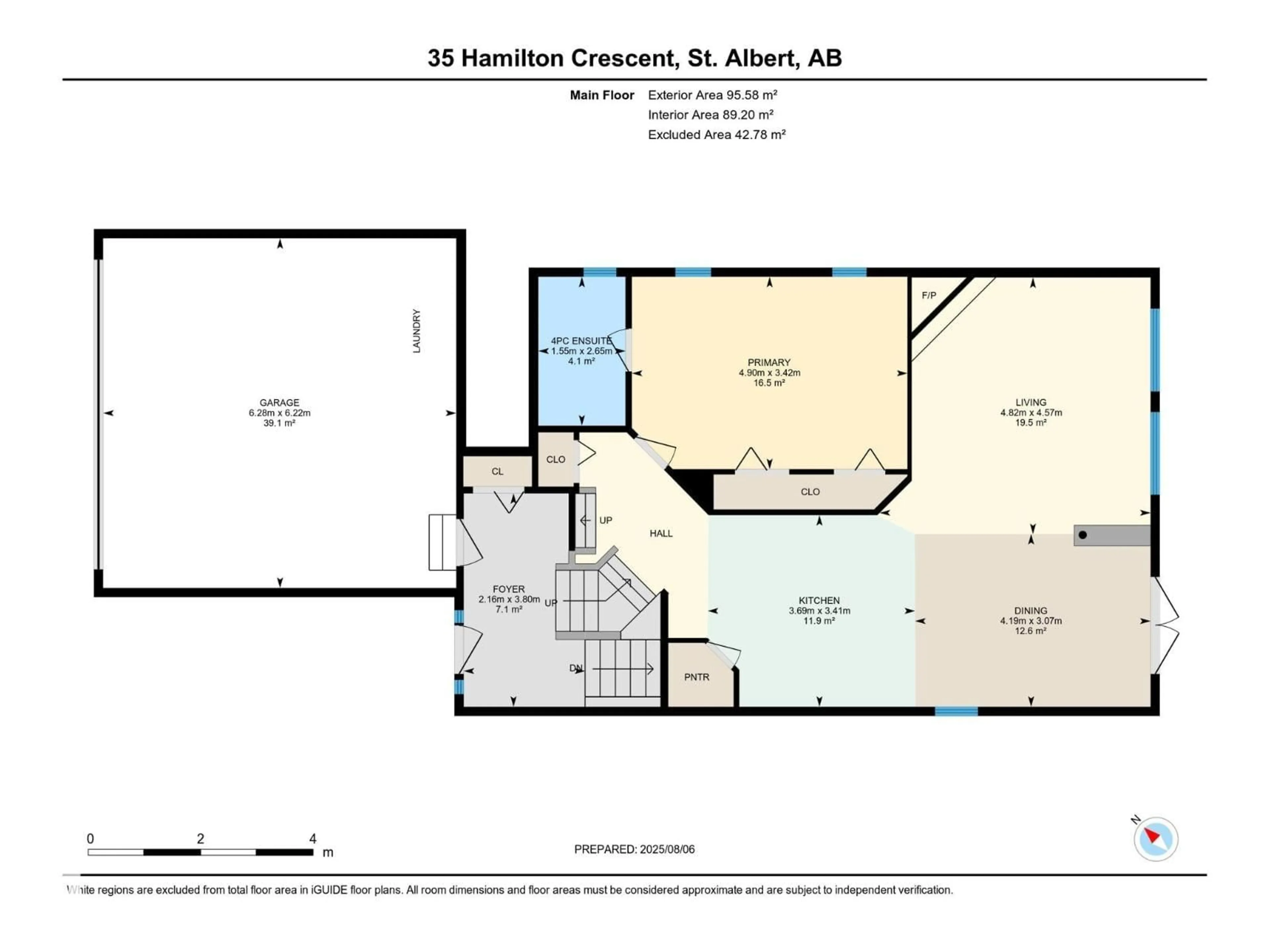 Floor plan for 35 HAMILTON CR, St. Albert Alberta T8N6R6