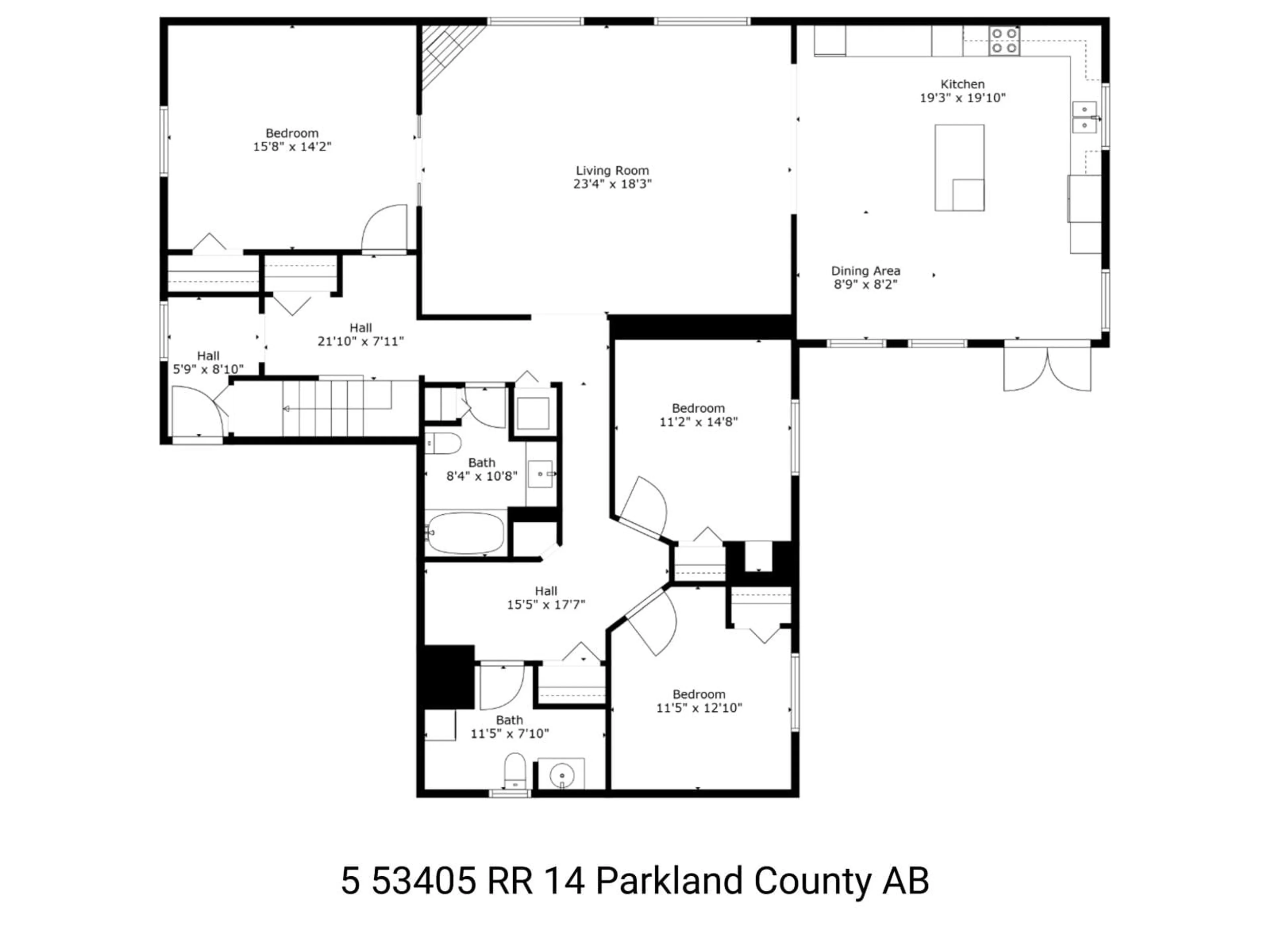 Floor plan for 53504 - 5 RGE ROAD 14, Rural Parkland County Alberta T7Y0B5