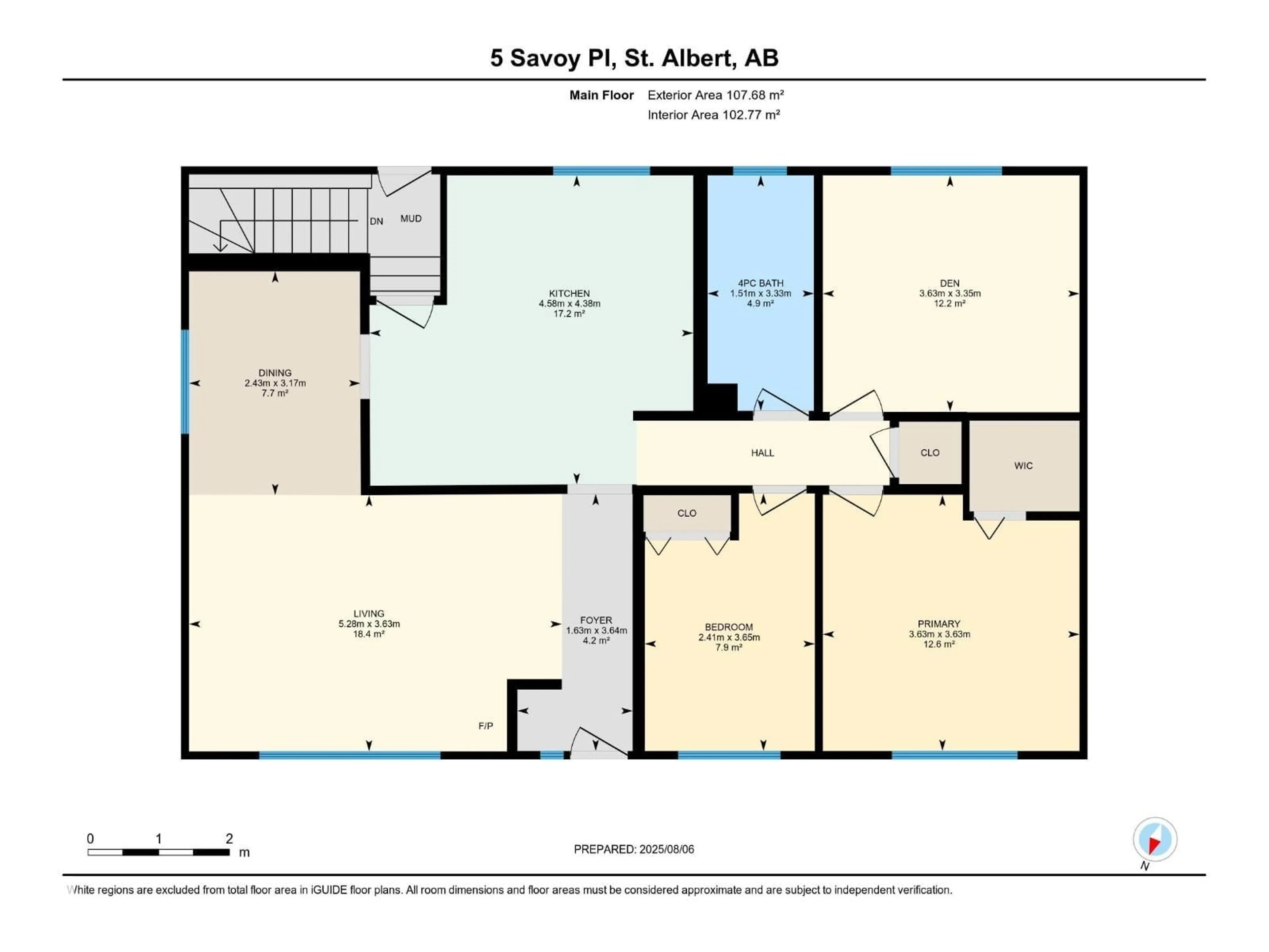Floor plan for 5 SAVOY PL, St. Albert Alberta T8N0J3