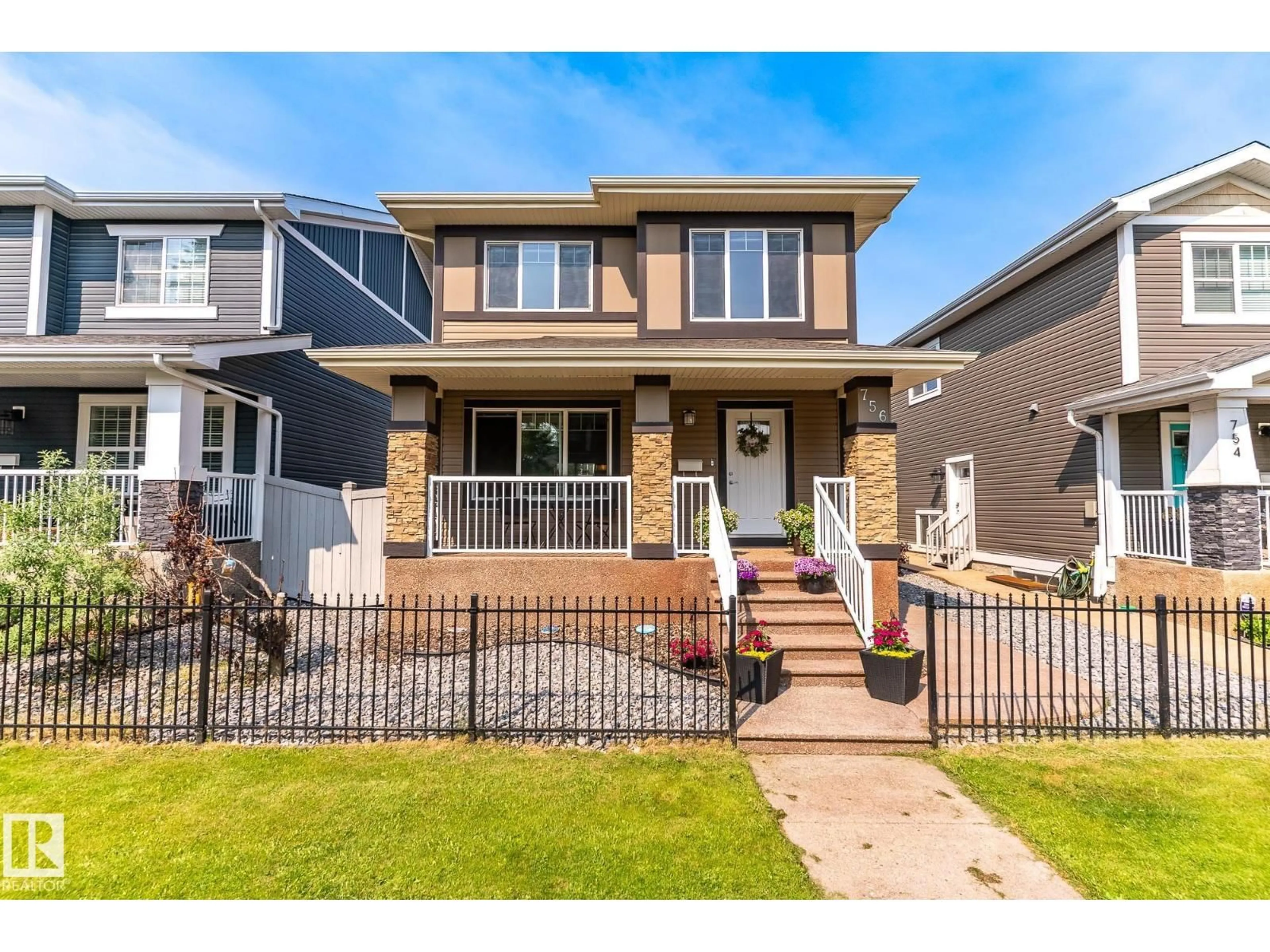 Home with brick exterior material, street for 756 DECOTEAU WY, Edmonton Alberta T5E6N1