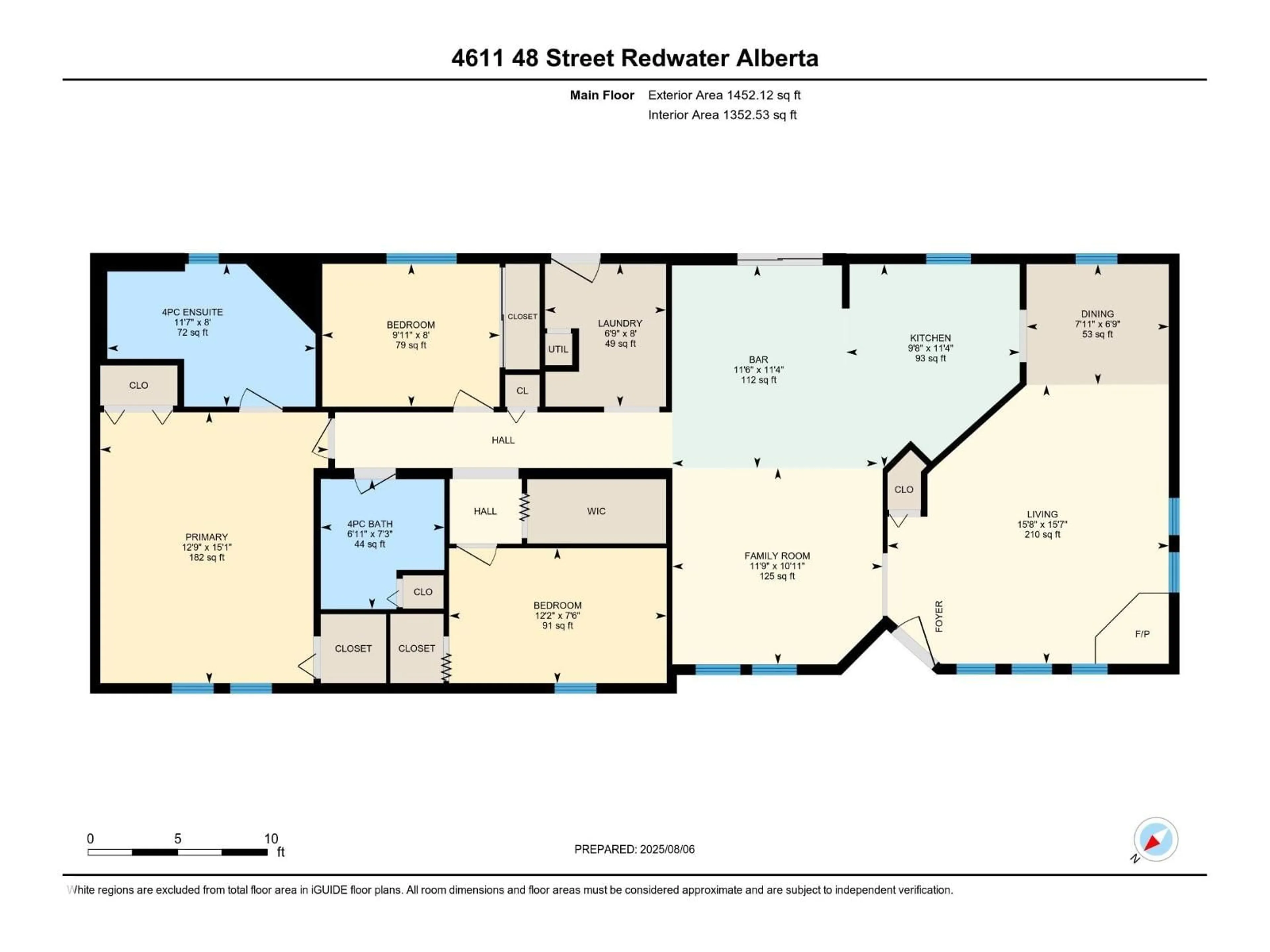 Floor plan for 4611 48 ST, Redwater Alberta T0A2W0
