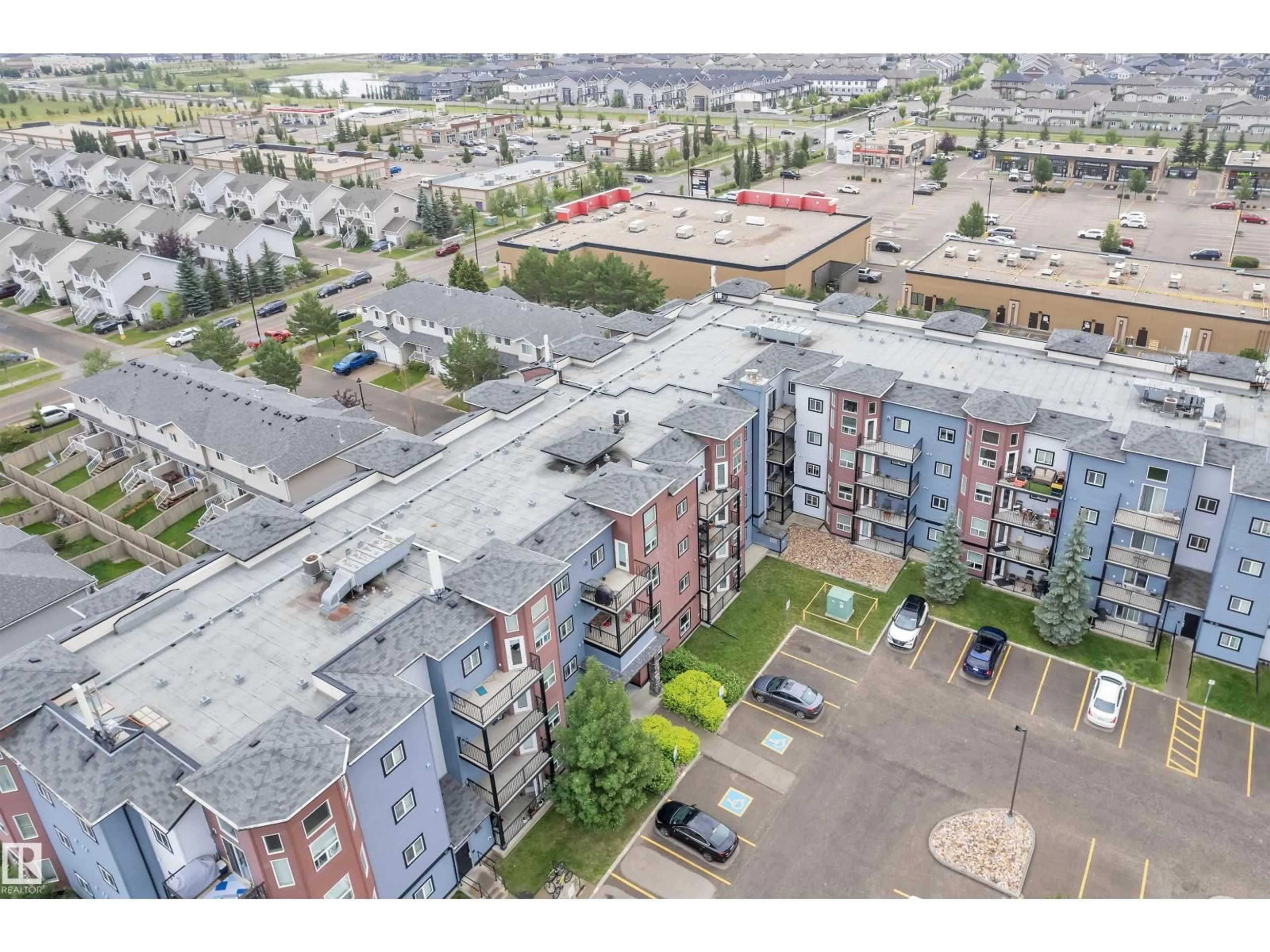 A pic from outside/outdoor area/front of a property/back of a property/a pic from drone, city buildings view from balcony for #108 - 392 SILVER BERRY RD, Edmonton Alberta T6T0H1