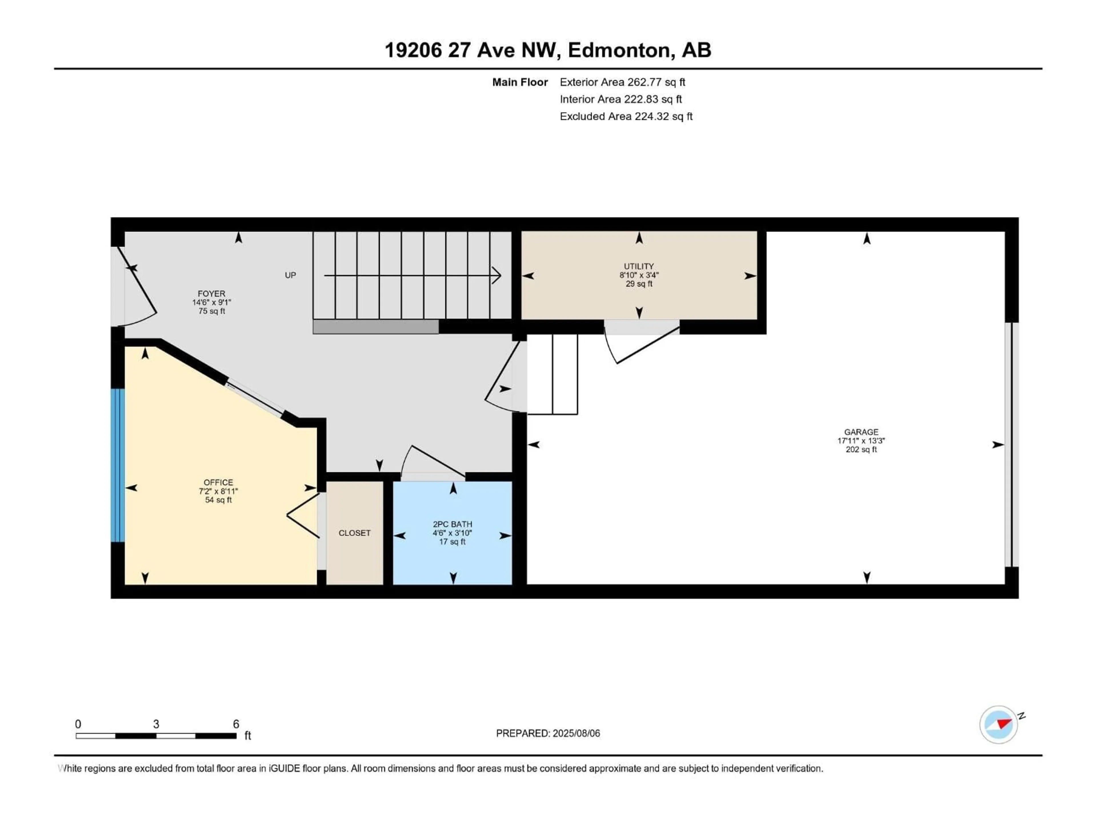 Floor plan for 19206 27 AV, Edmonton Alberta T6M1L1