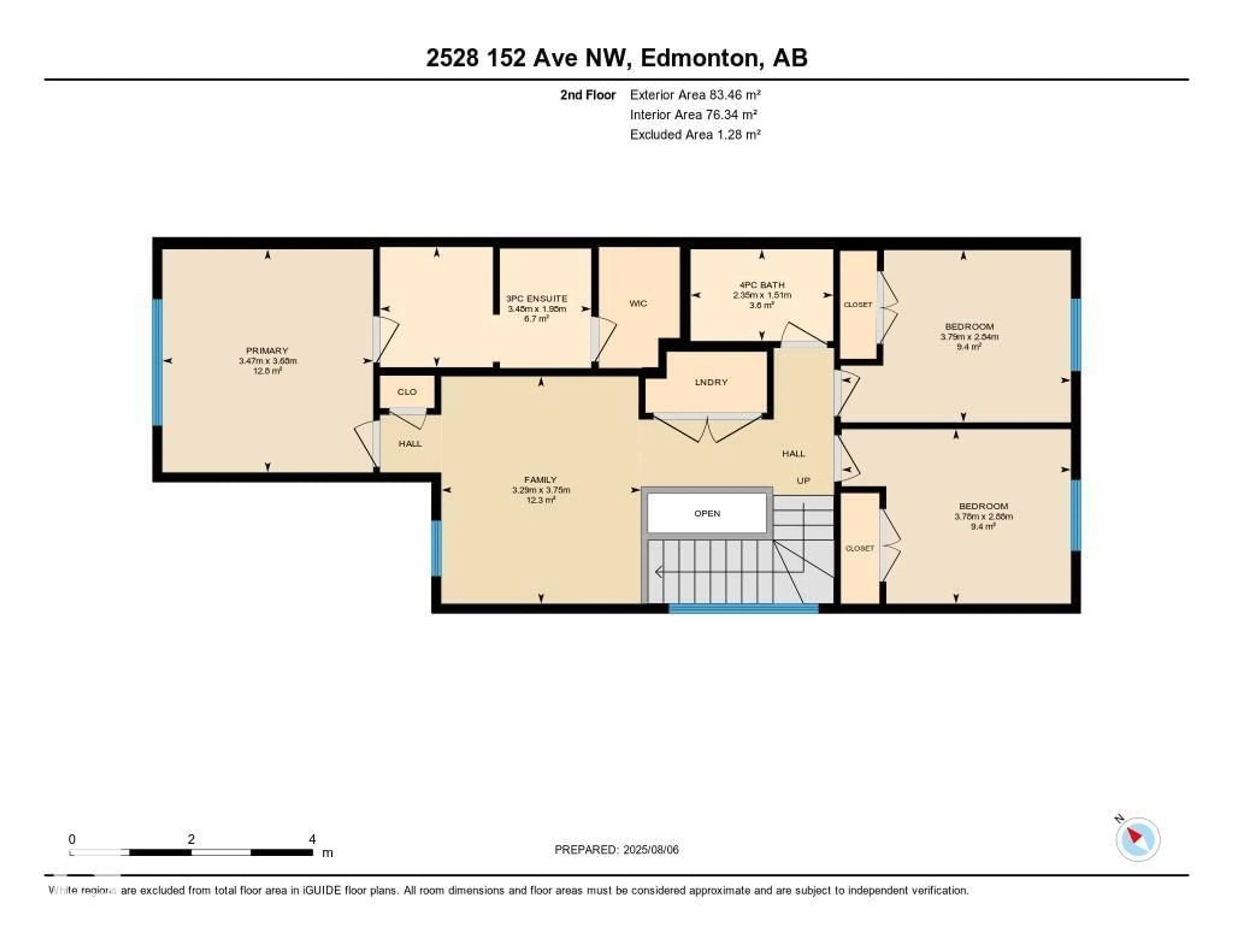 Floor plan for NW - 2528 152 AV, Edmonton Alberta T5Y3Z1