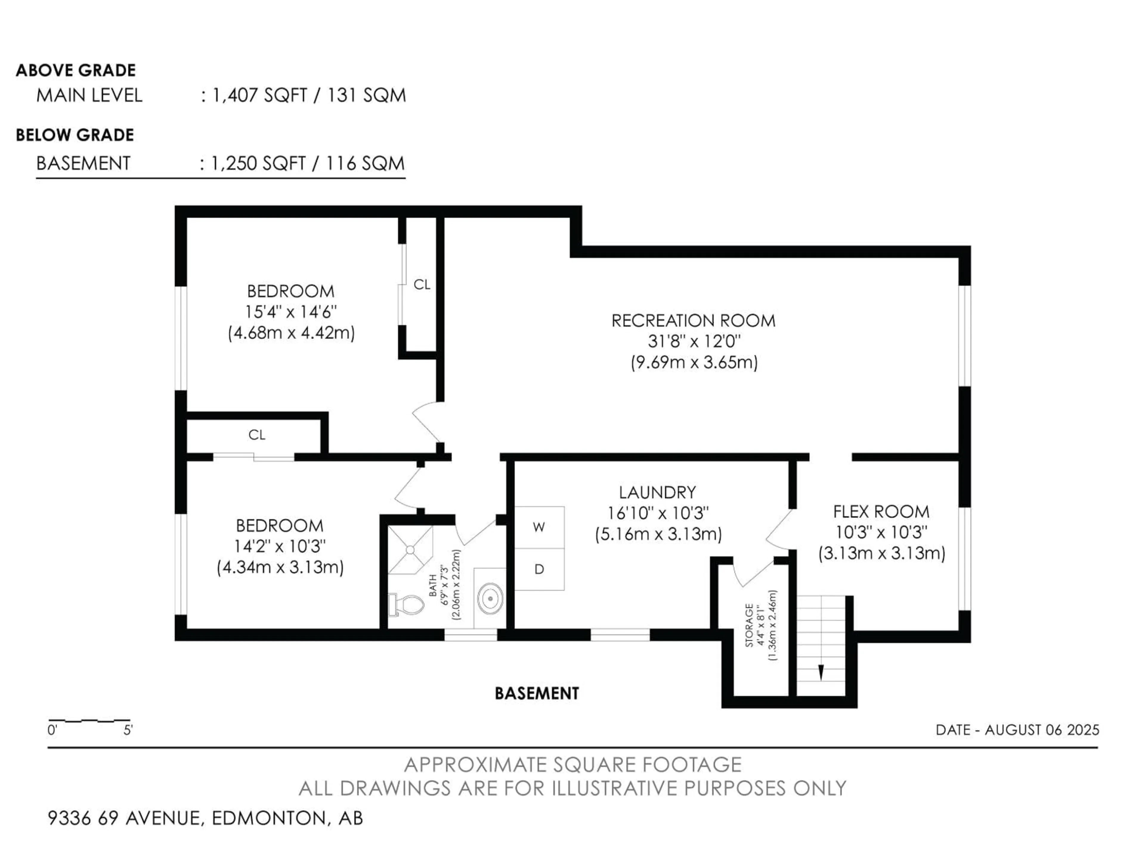 Floor plan for 9336 69 AV, Edmonton Alberta T6E0R9
