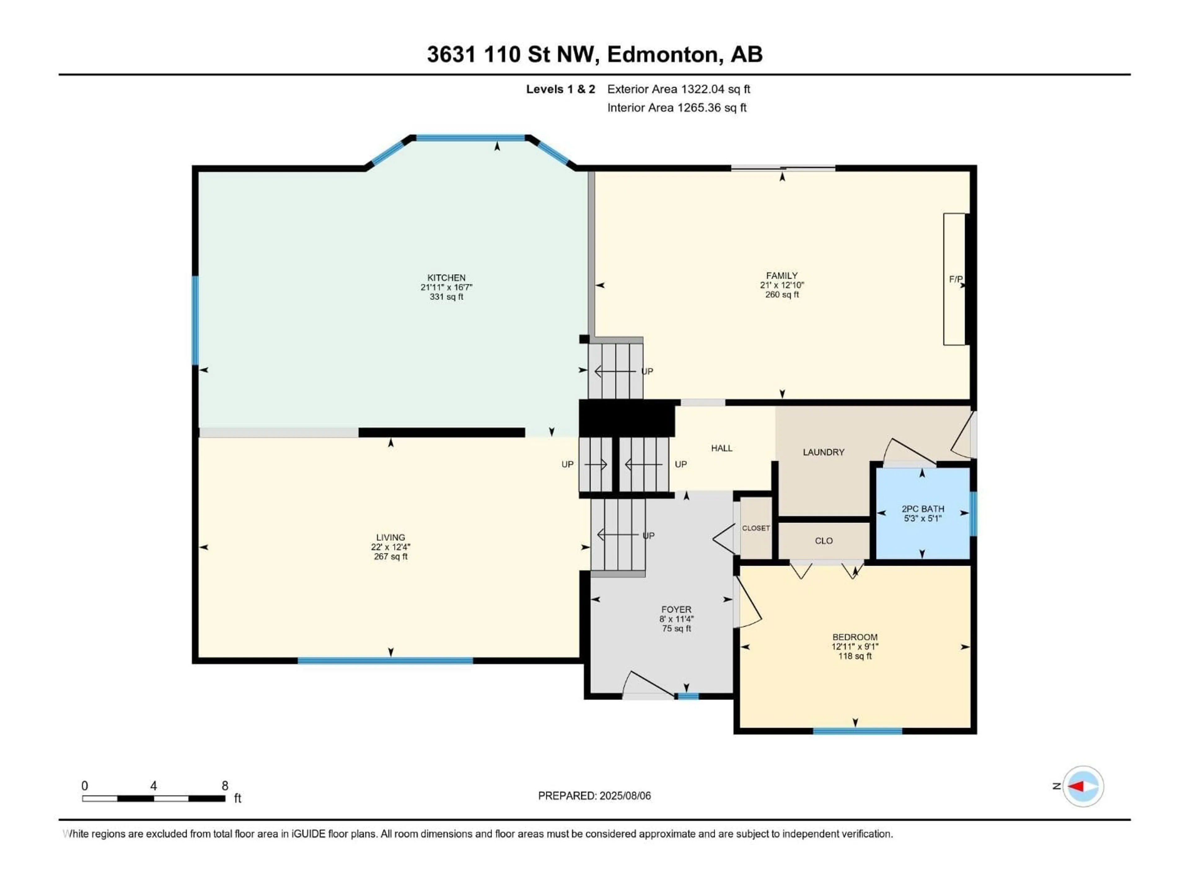 Floor plan for 3631 110 ST, Edmonton Alberta T6J1E3
