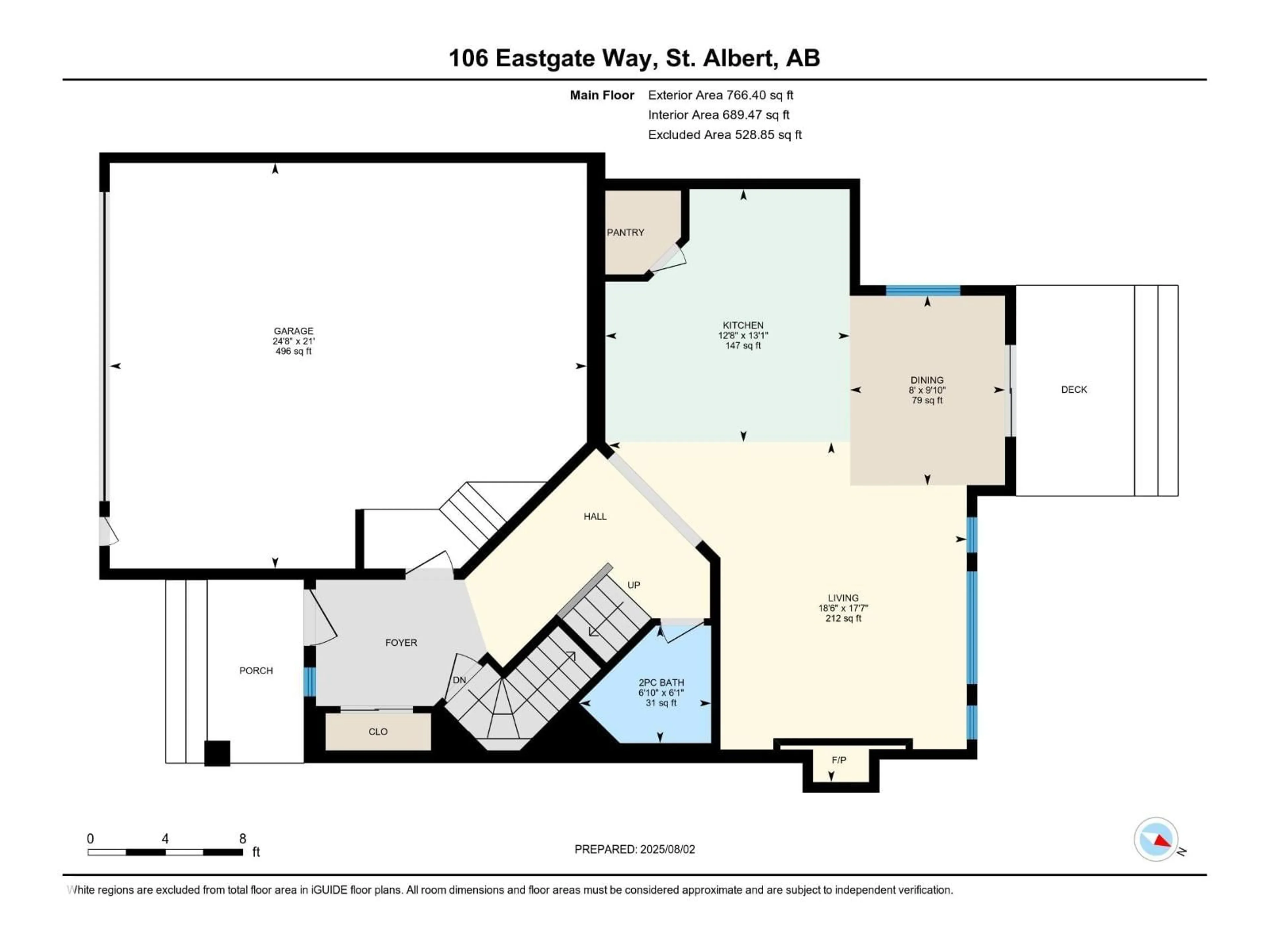 Floor plan for 106 EASTGATE WY, St. Albert Alberta T8N1B6
