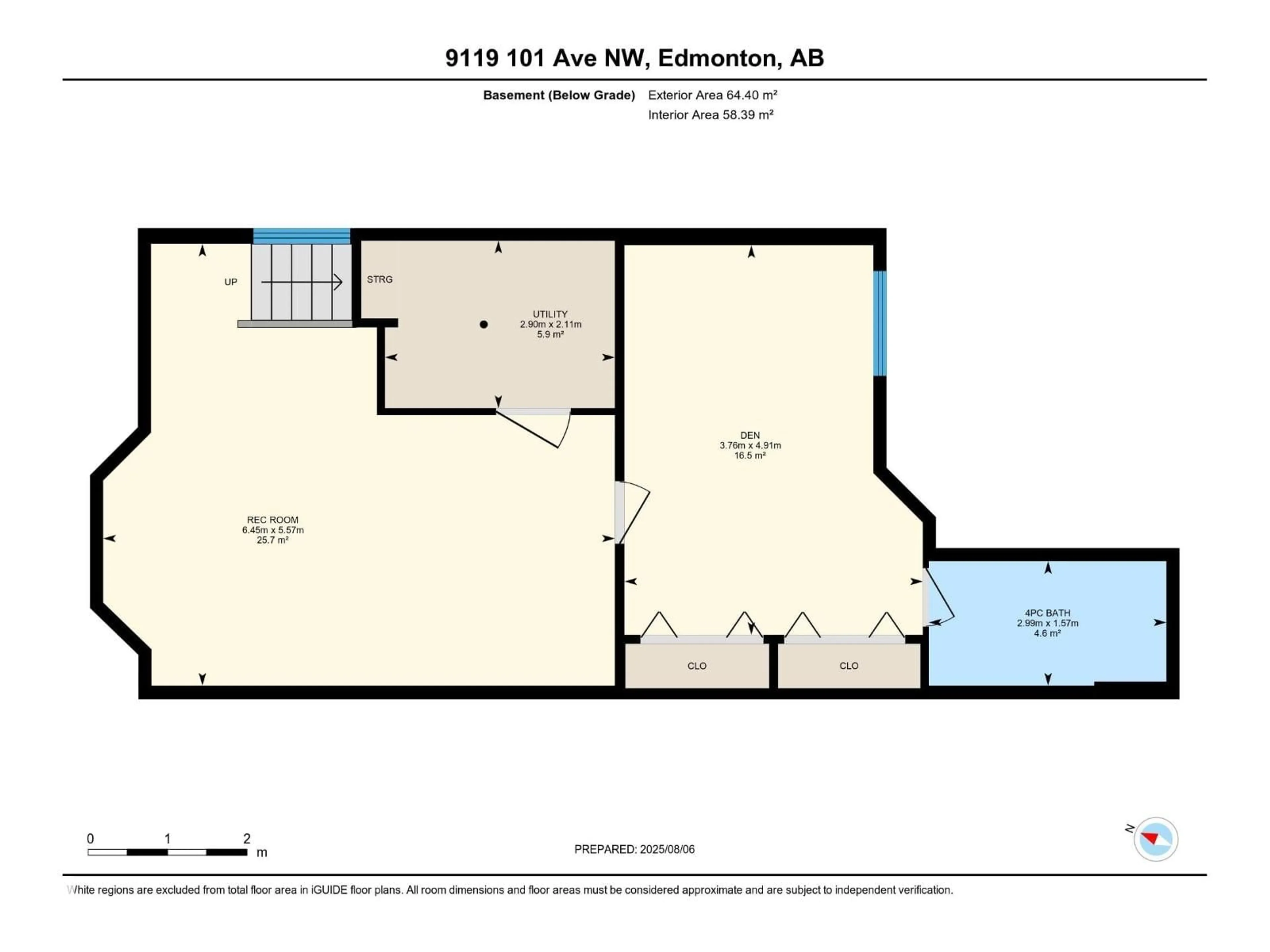 Floor plan for 9119 101 AV, Edmonton Alberta T5H4P1