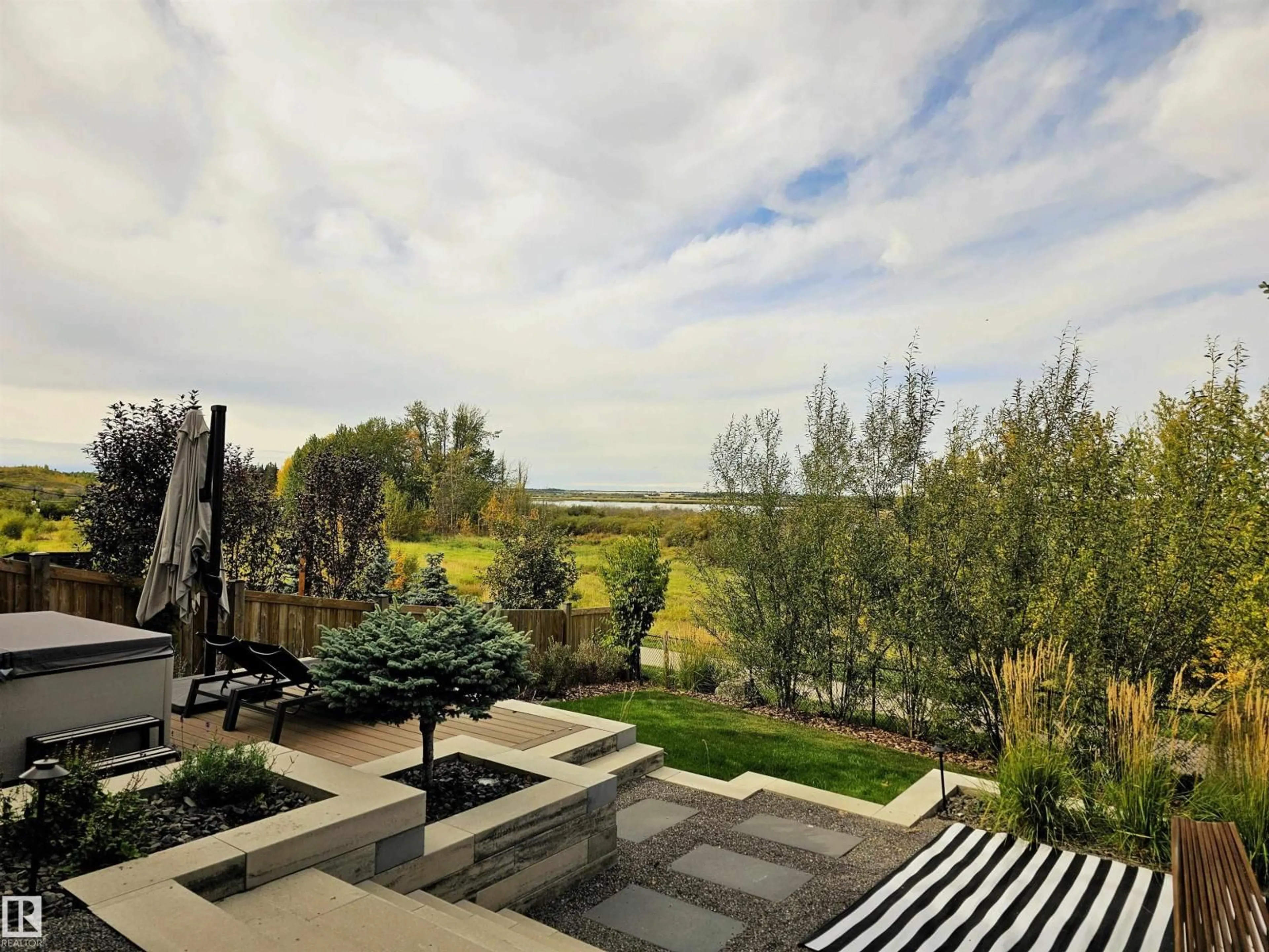 Patio, water/lake/river/ocean view for 1265 PEREGRINE TERRACE, Edmonton Alberta T5S0M4