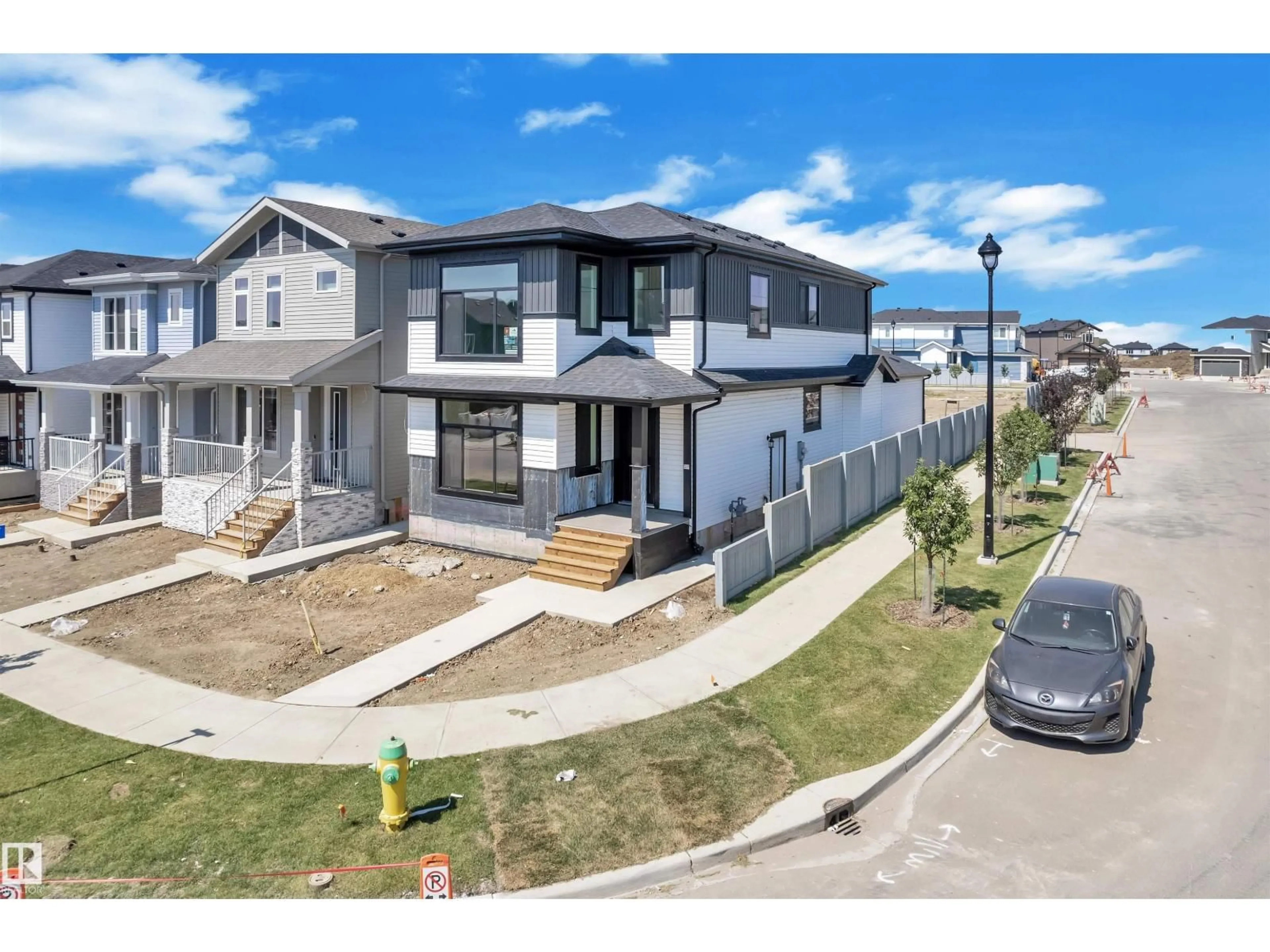 A pic from outside/outdoor area/front of a property/back of a property/a pic from drone, street for 3502 42 AV, Beaumont Alberta T4X3G4