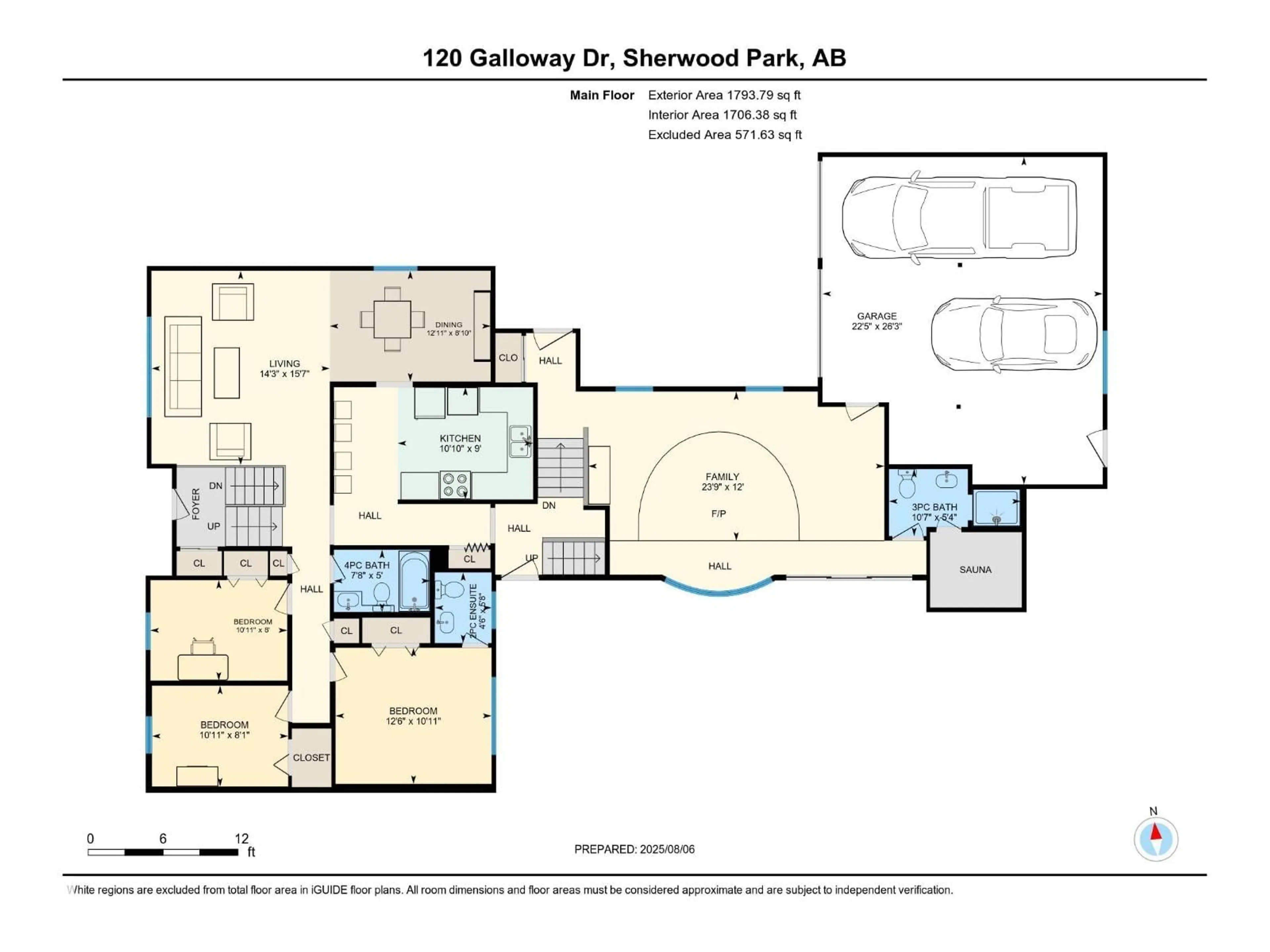 Floor plan for 120 GALLOWAY DR, Sherwood Park Alberta T8A2N2