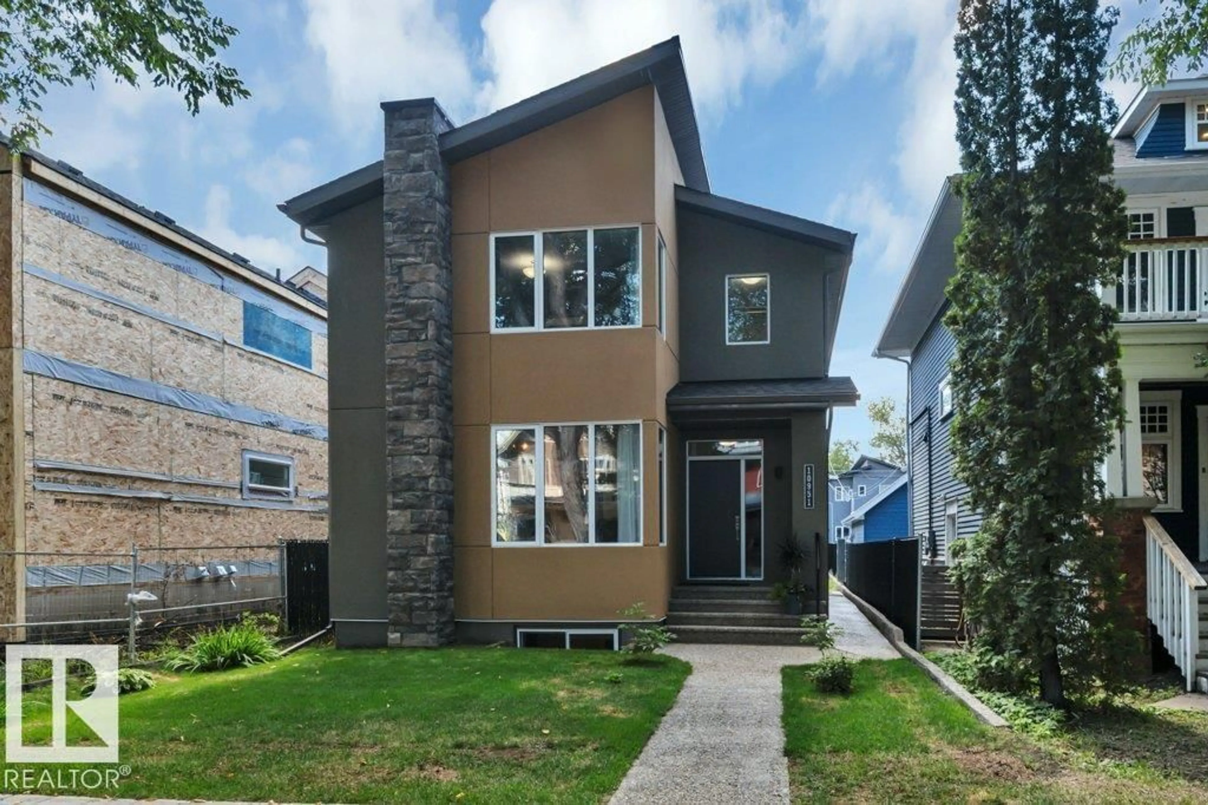 Home with brick exterior material, street for 10951 81 AV, Edmonton Alberta T5G0S1