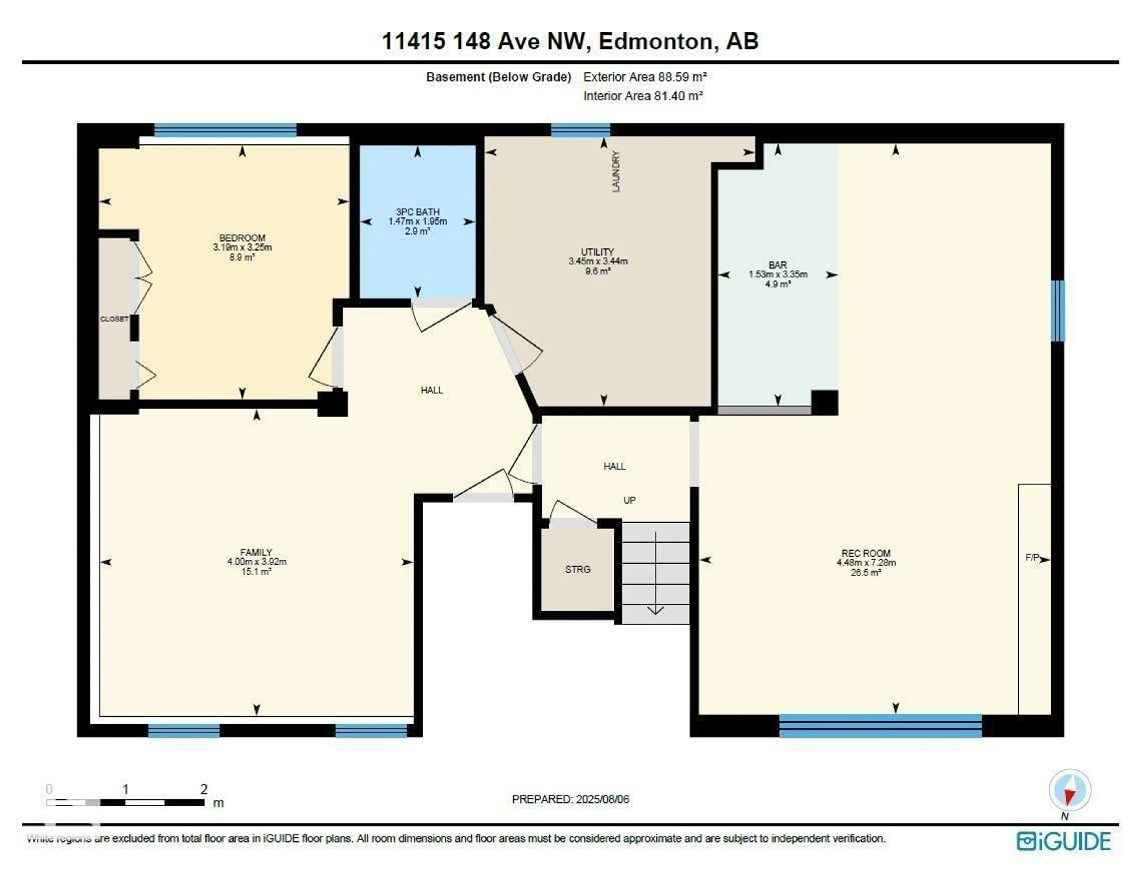 Floor plan for 11415 148 AV, Edmonton Alberta T5X1B3