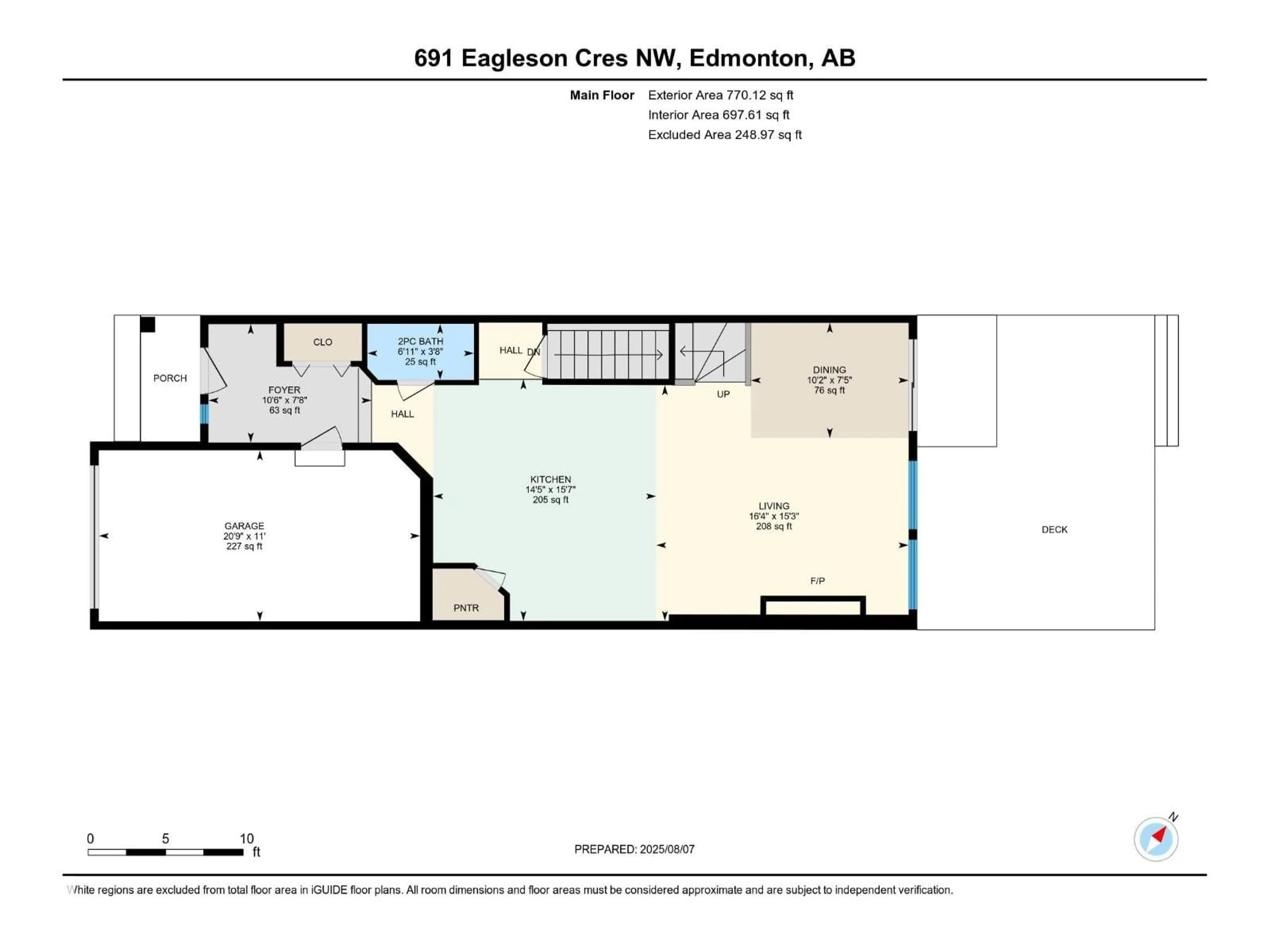 Floor plan for 691 EAGLESON CRESCENT, Edmonton Alberta T6M0V7
