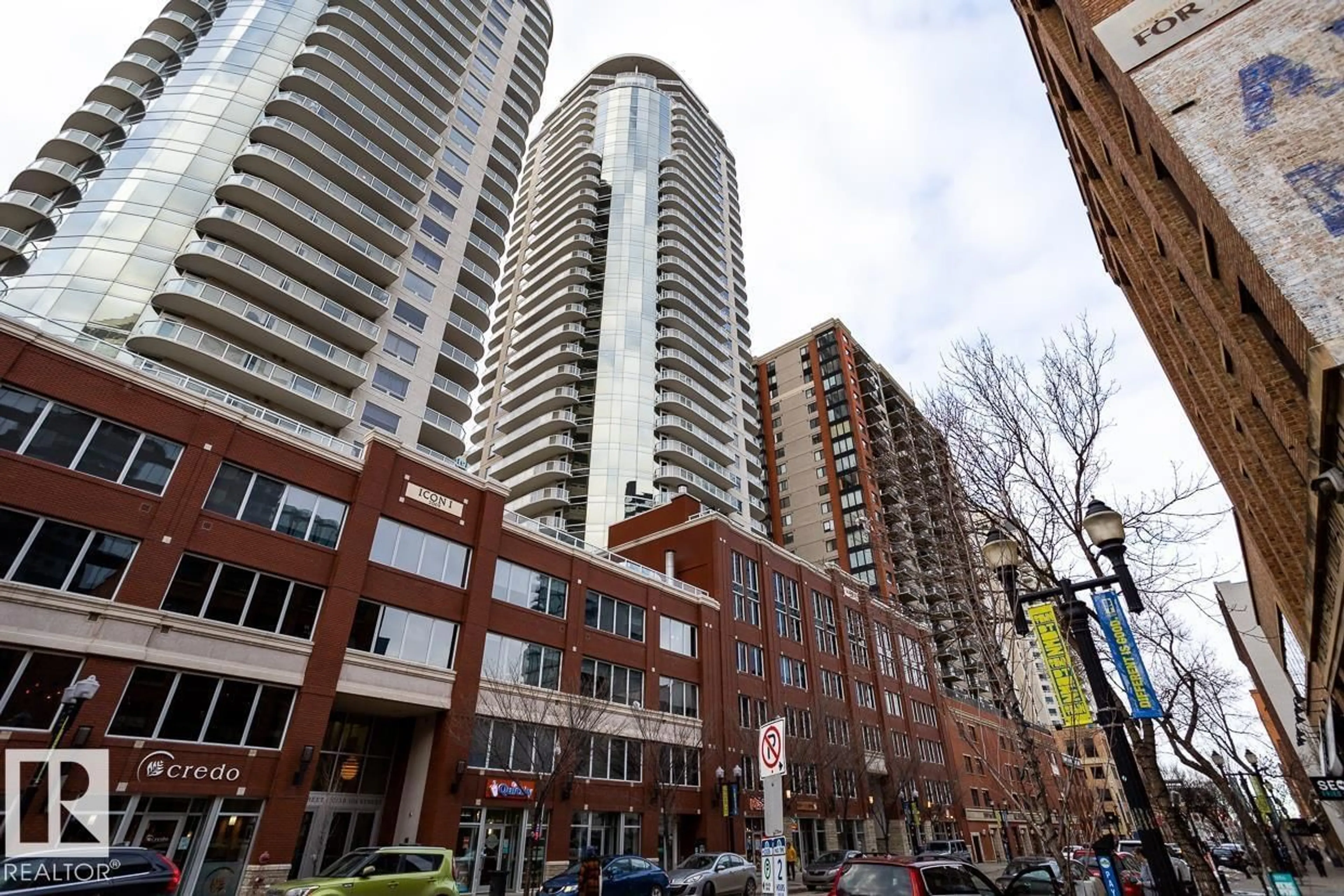 Patio, city buildings view from balcony for 10152 - 2704 104 ST, Edmonton Alberta T5J0B6