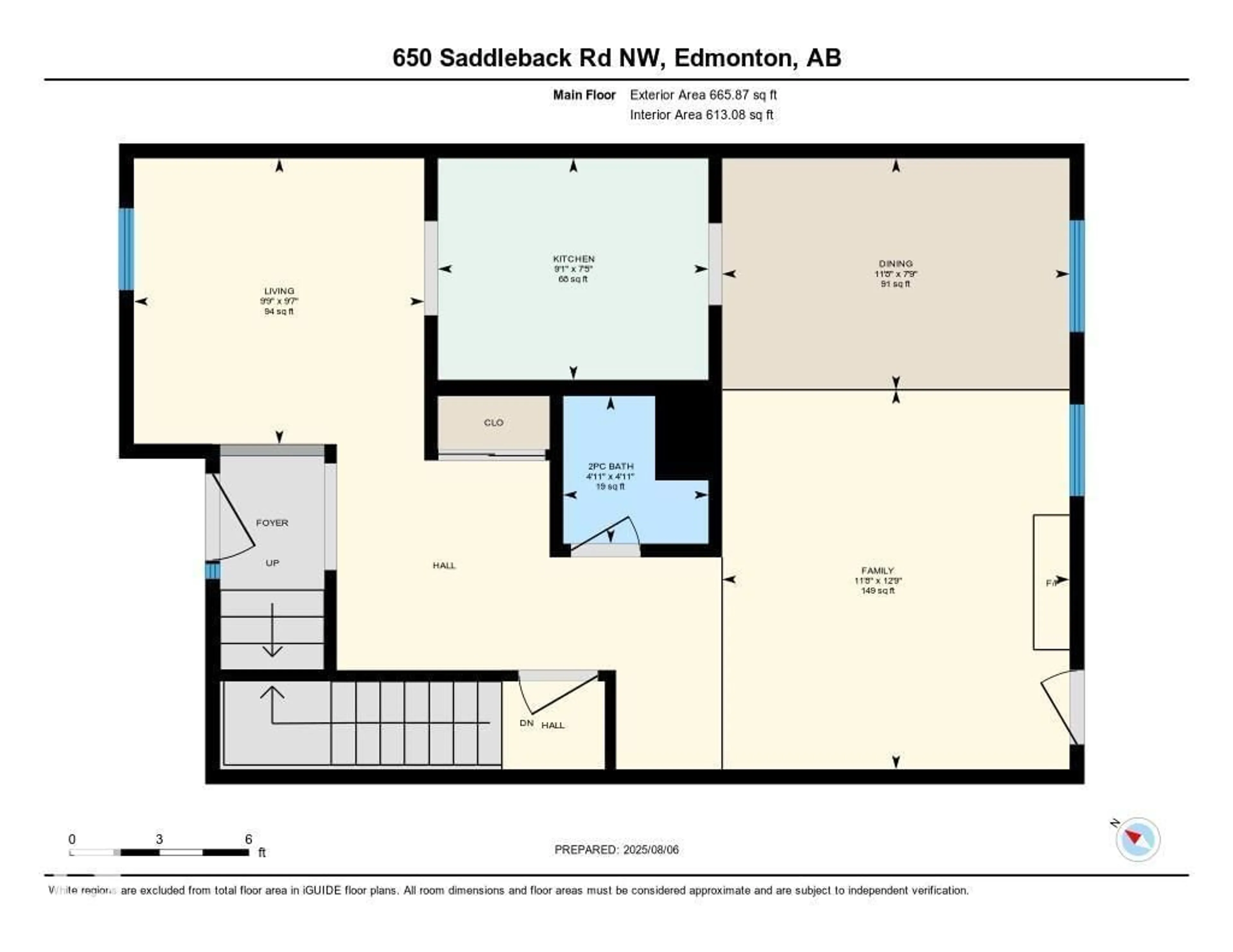 Floor plan for 650 SADDLEBACK RD, Edmonton Alberta T6J4Z3