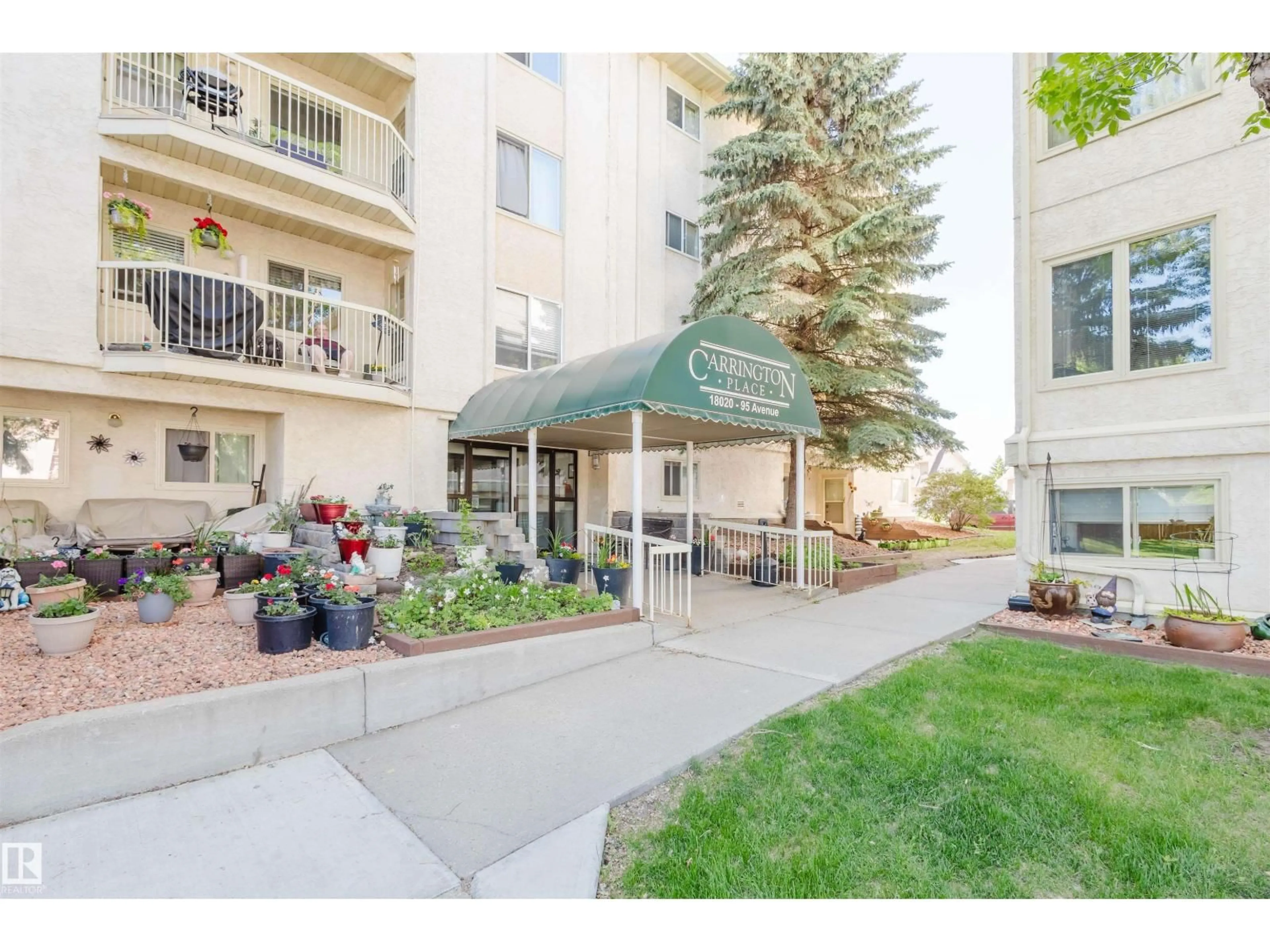 Patio, mountain view for 202 - 18020 95 AV, Edmonton Alberta T5T6B2