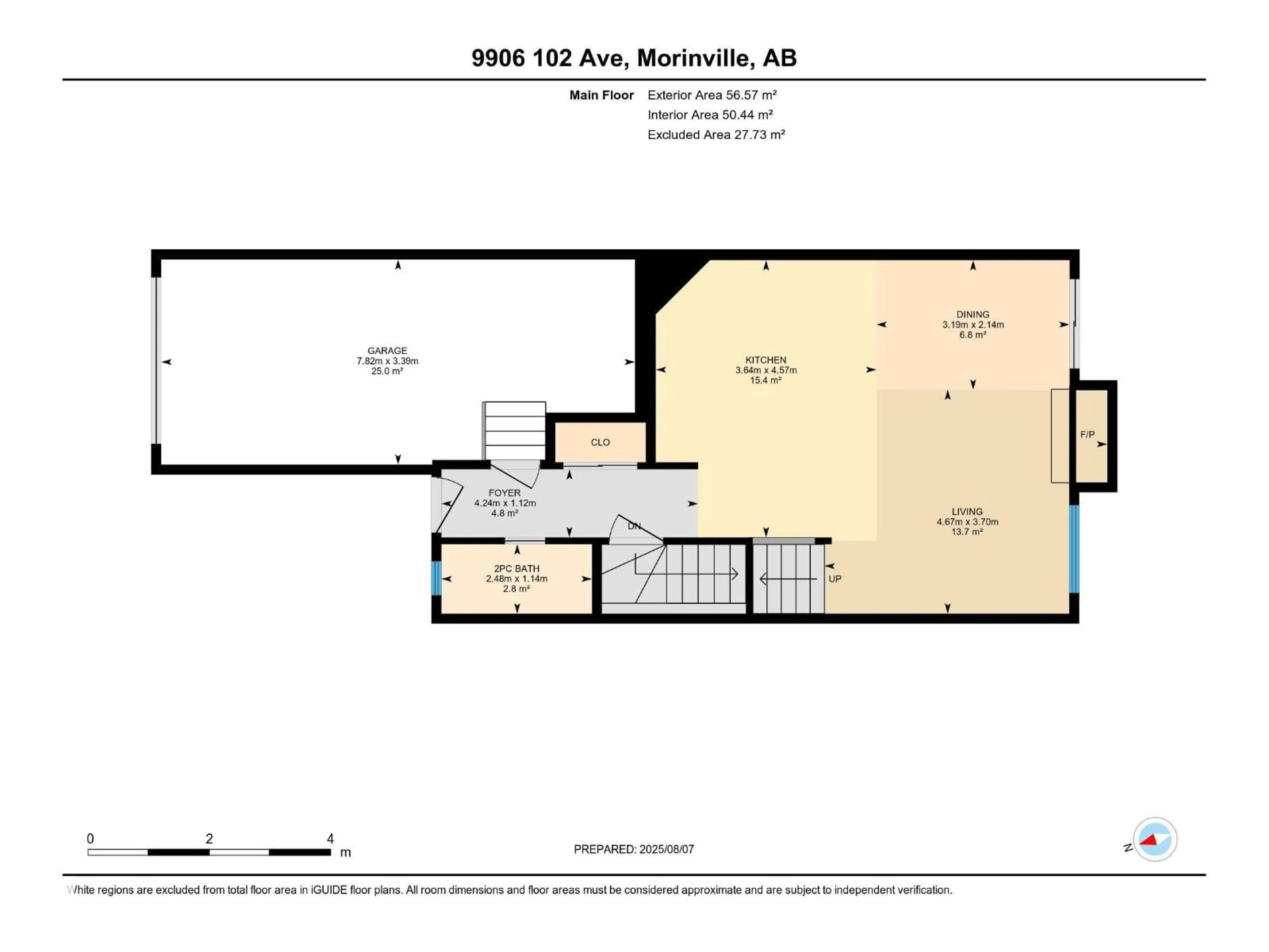 Floor plan for 9906 102 AV, Morinville Alberta T8R1V9
