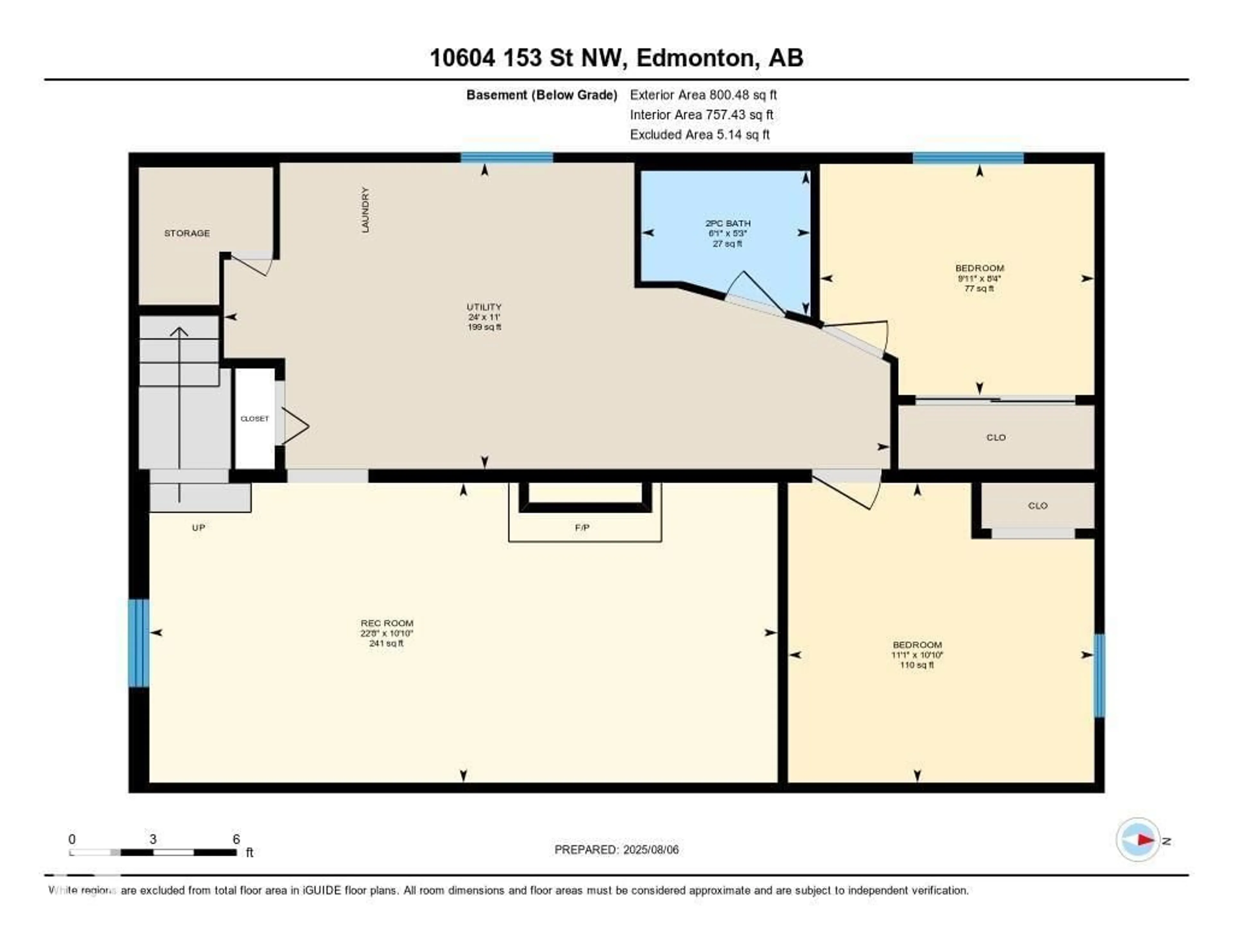 Floor plan for NW - 10604 153 ST, Edmonton Alberta T5P2C5