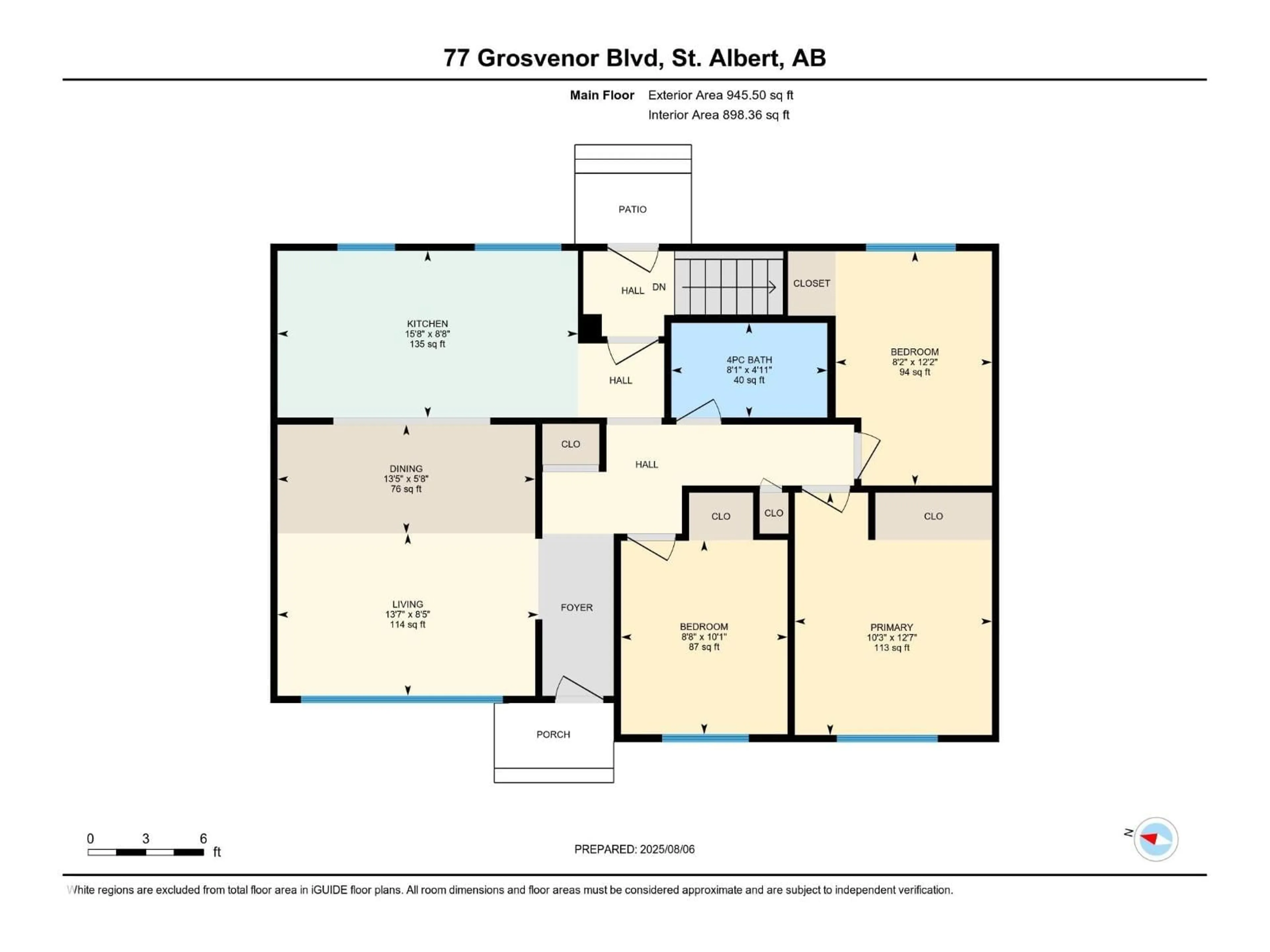 Floor plan for 77 GROSVENOR BV, St. Albert Alberta T8N0X8