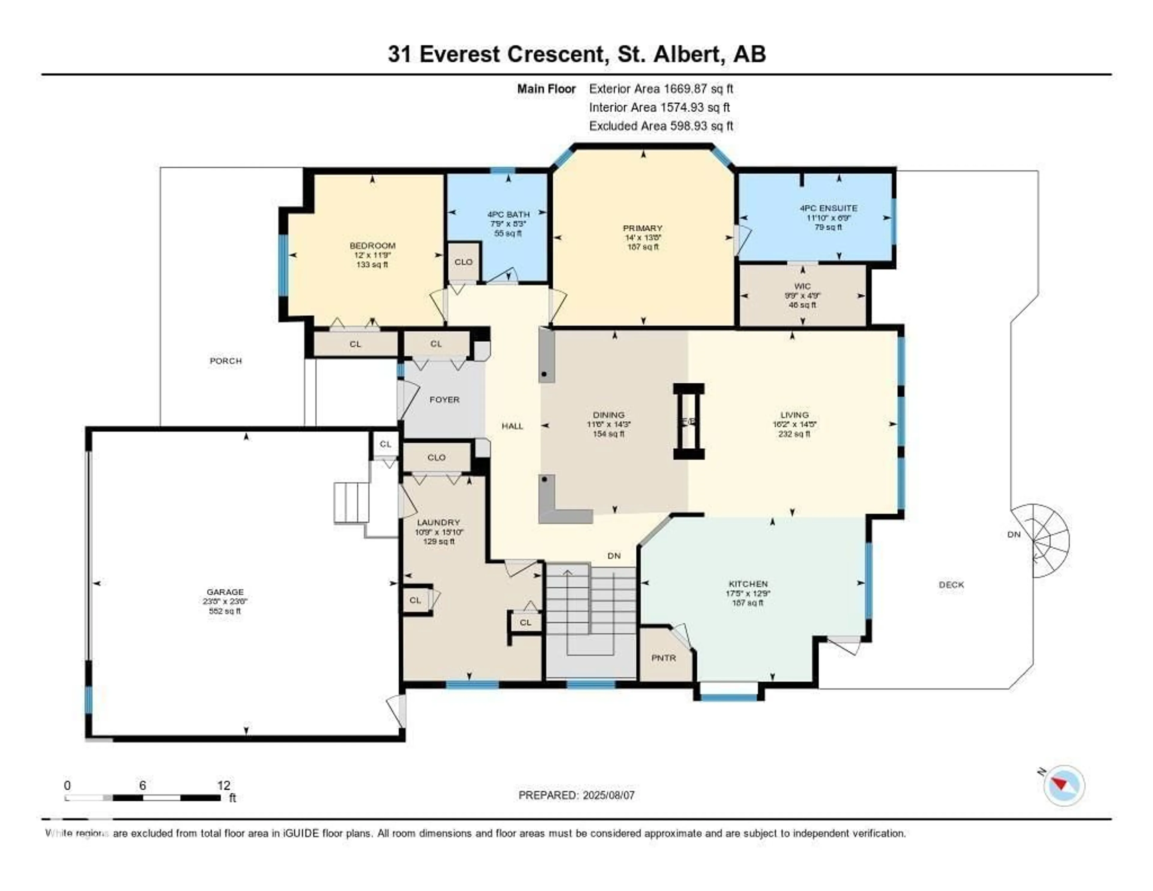 Floor plan for 31 EVEREST CR, St. Albert Alberta T8N6L1