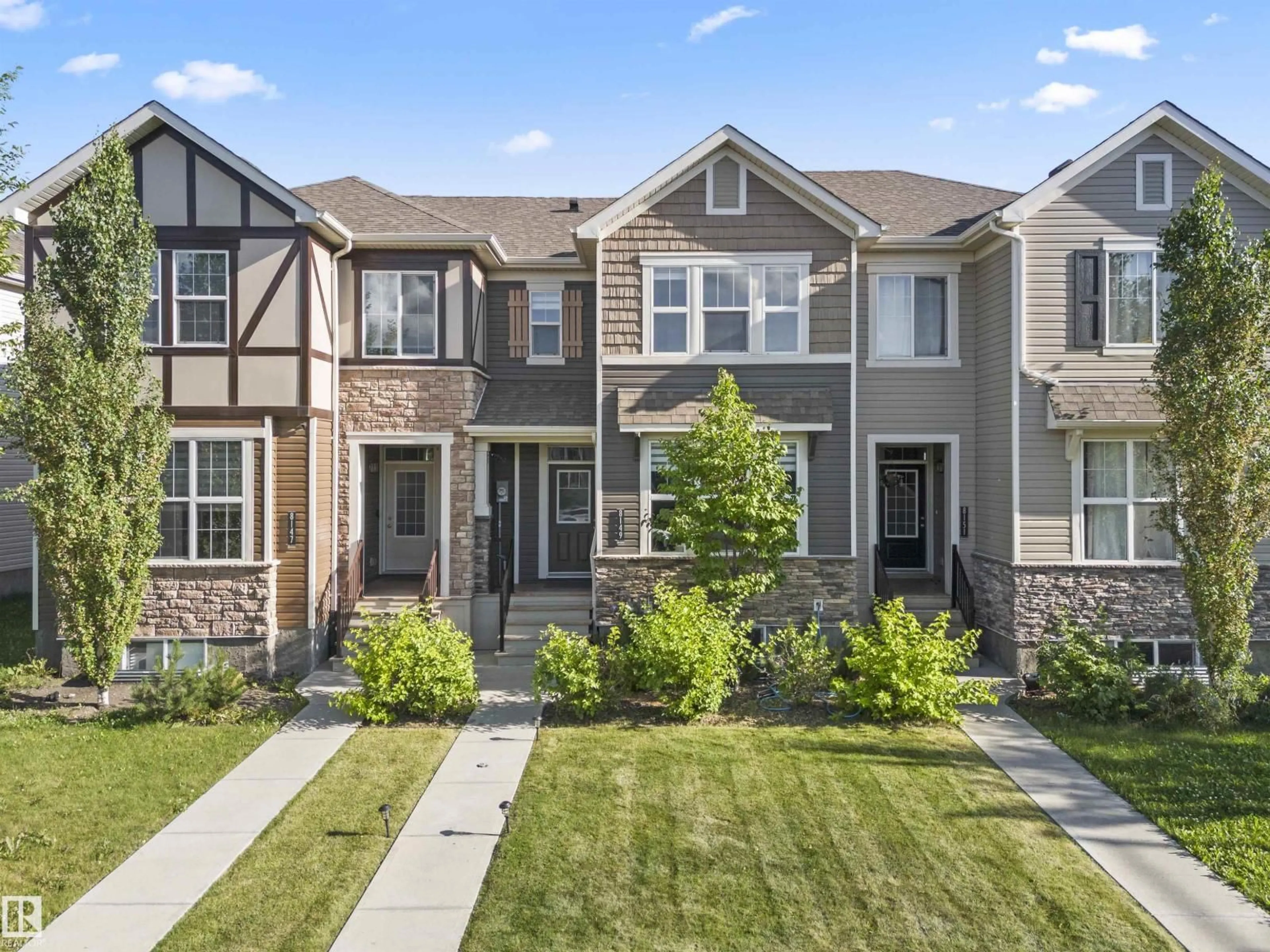 Home with brick exterior material, street for 8149 CHAPPELLE WY, Edmonton Alberta T6W3L7